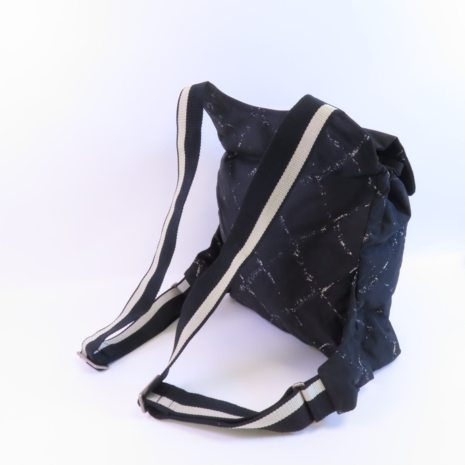 CHANEL 尼龍Travel Line Backpack銀扣背包