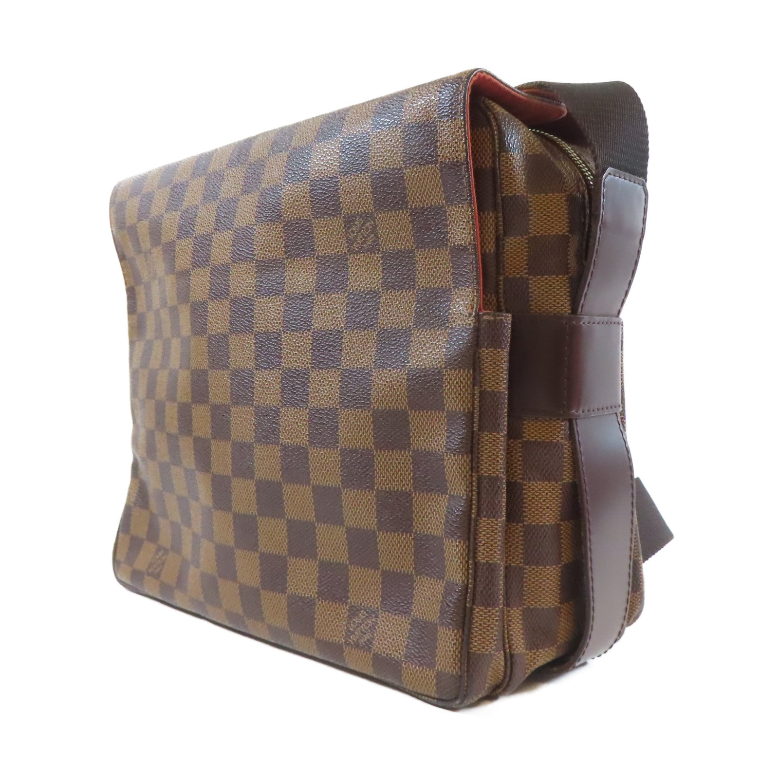 LOUIS VUITTON Damier Naviglio金扣肩背袋啡色