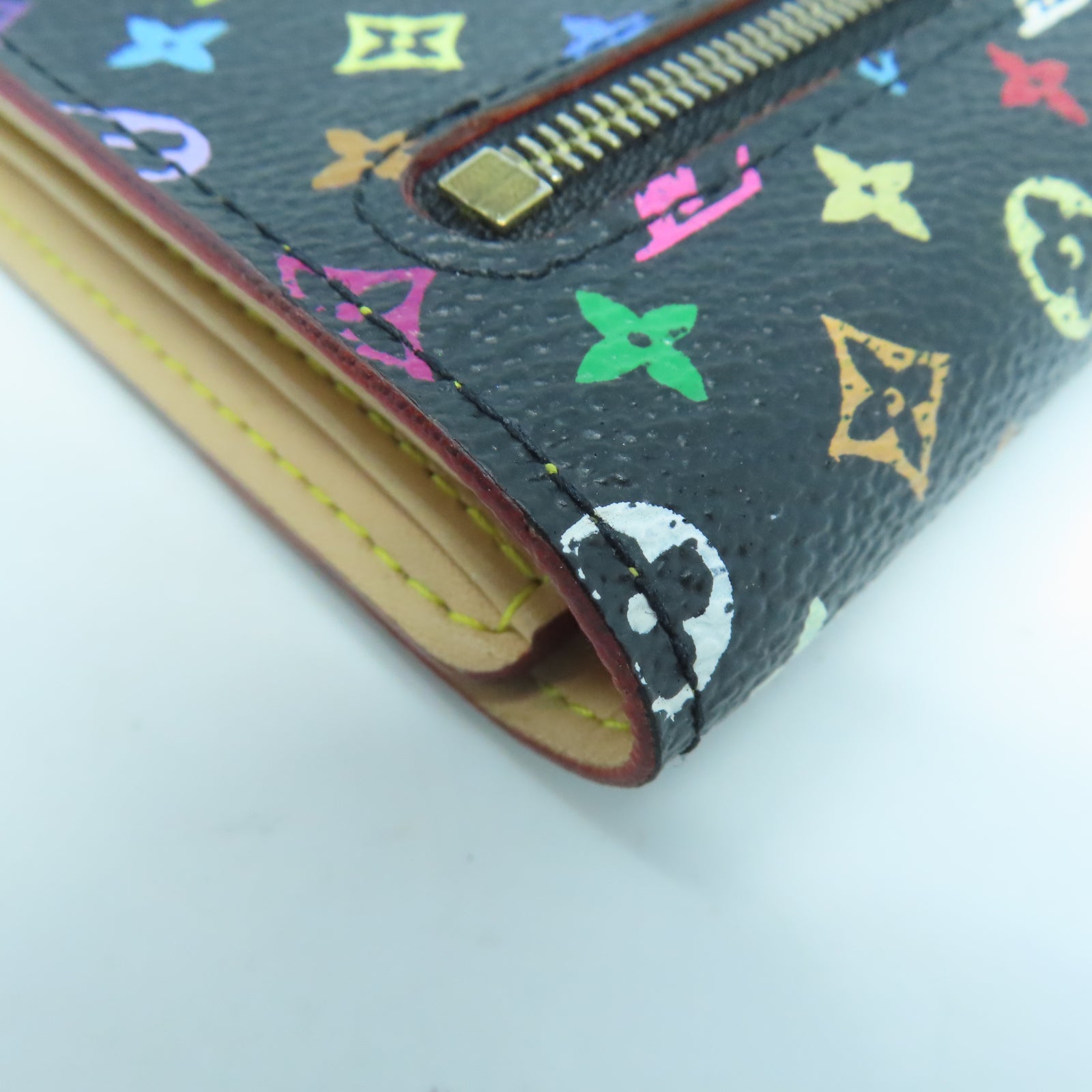 LOUIS VUITTON 【激減優惠】Monogram Multicolore金扣錢包黑色/彩色