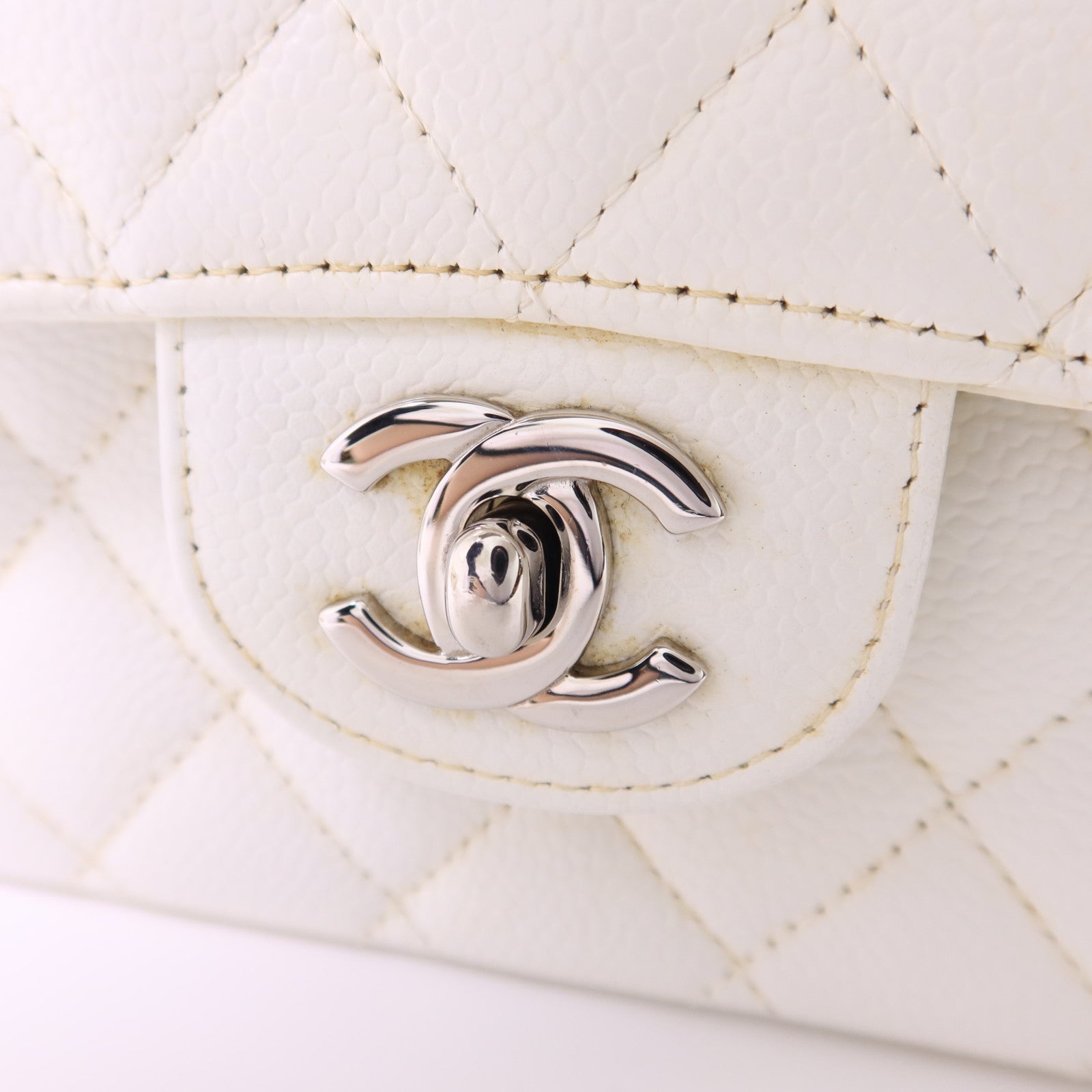 CHANEL 牛皮皮革Classic 25銀扣鏈帶肩背袋