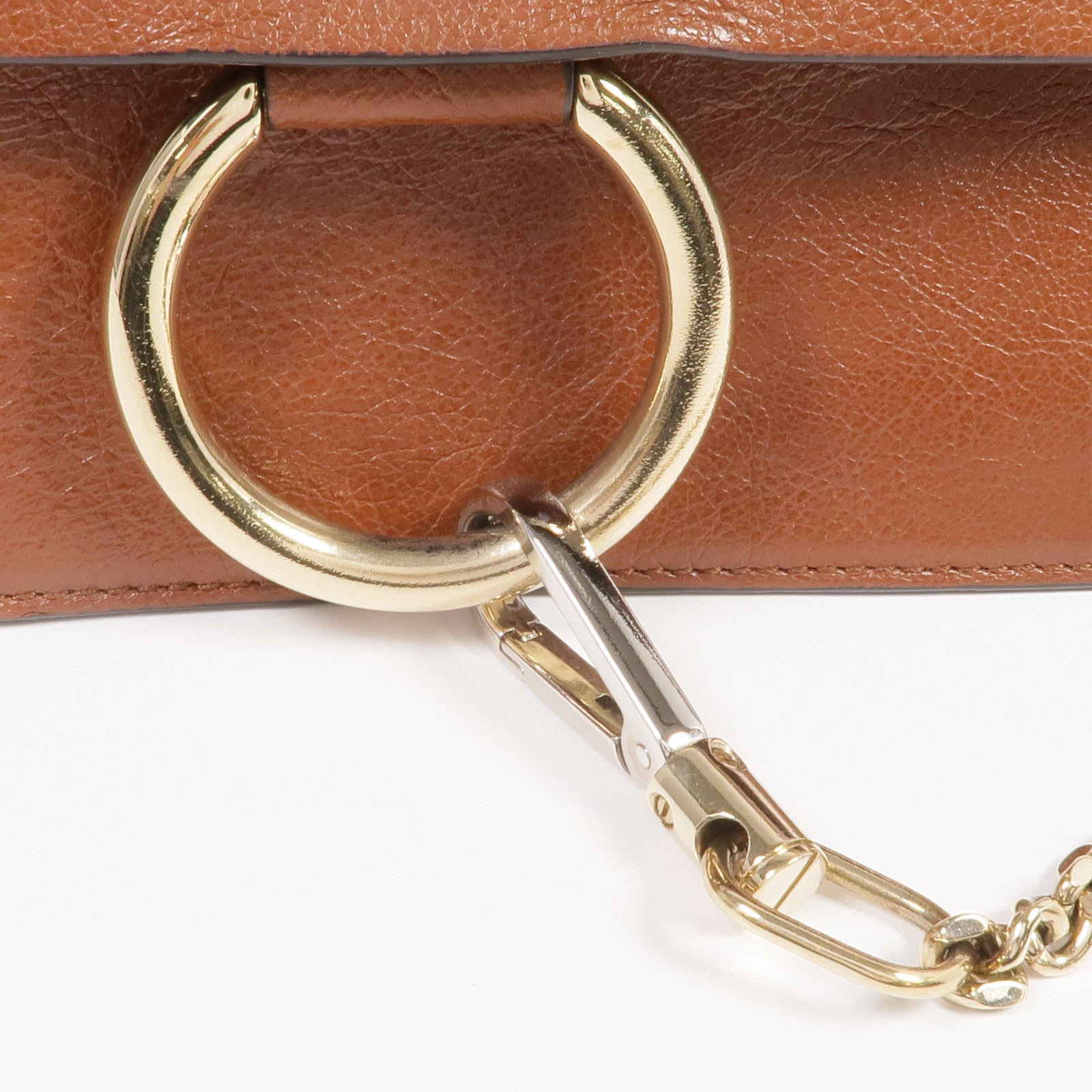 Chloe 牛皮皮革Faye金扣肩背袋