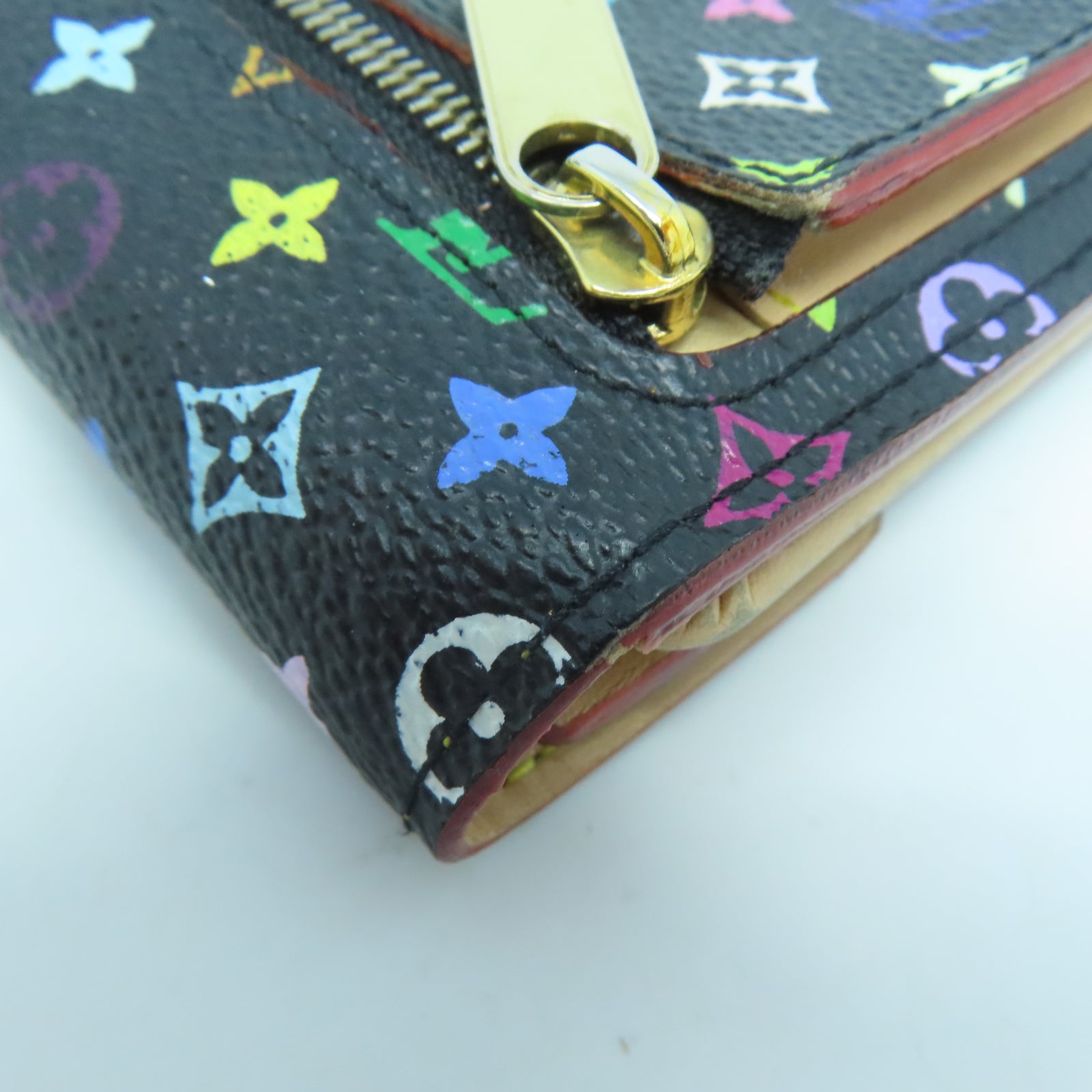 LOUIS VUITTON 【激減優惠】Monogram Multicolore金扣錢包黑色/彩色