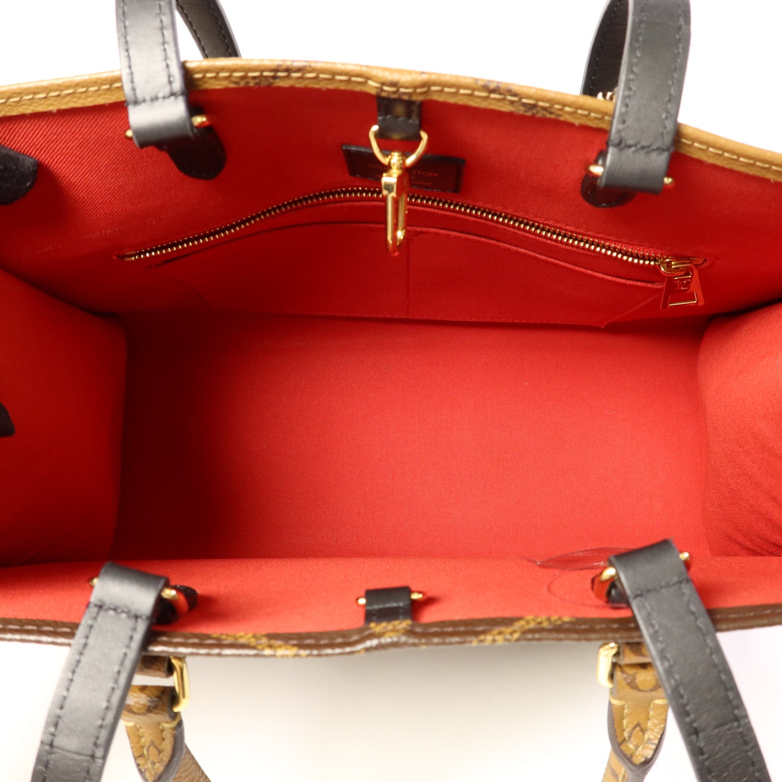 LOUIS VUITTON Monogram Giant On The Go MM金扣手挽肩背兩用袋