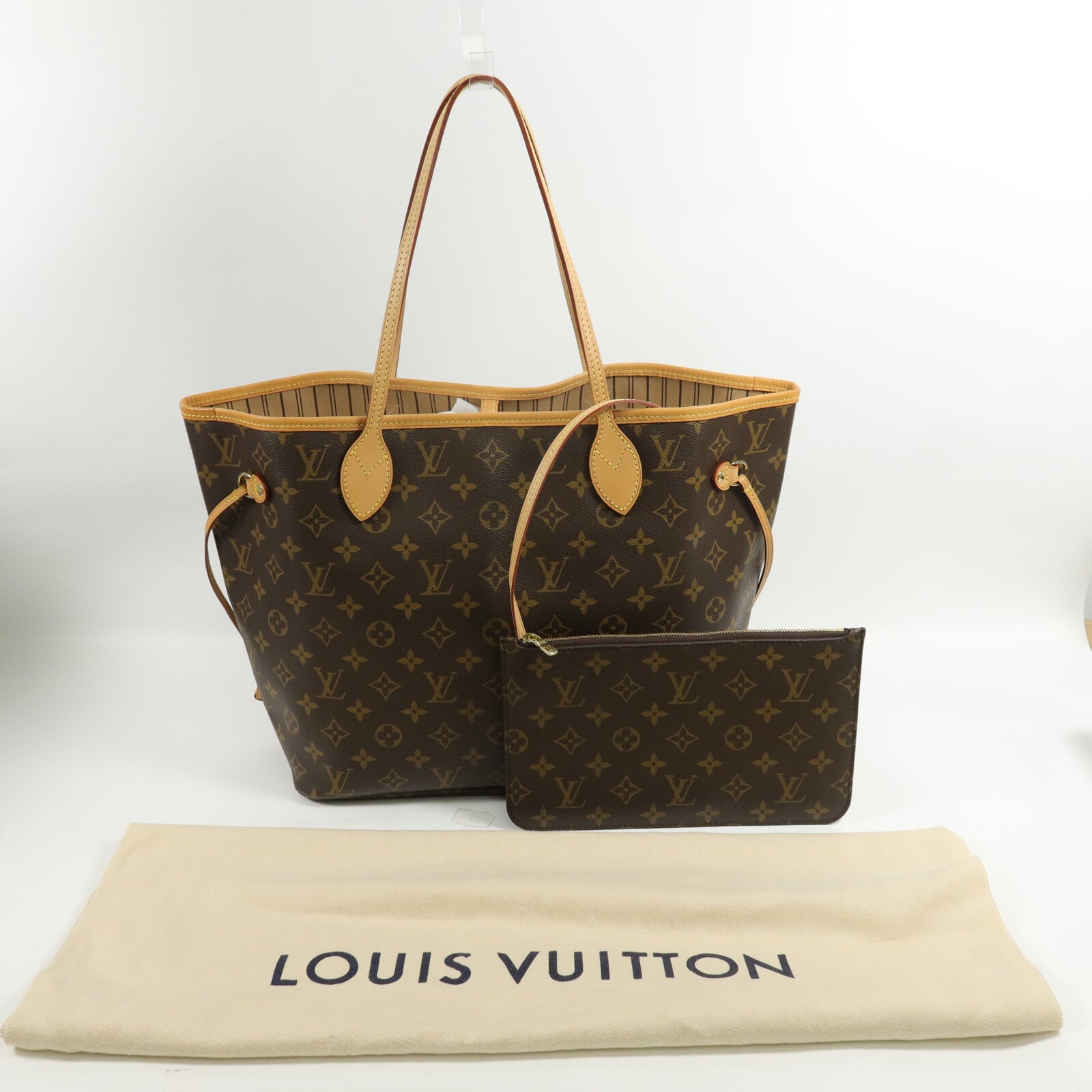LOUIS VUITTON Monogram Neverfull MM肩背袋手挽袋