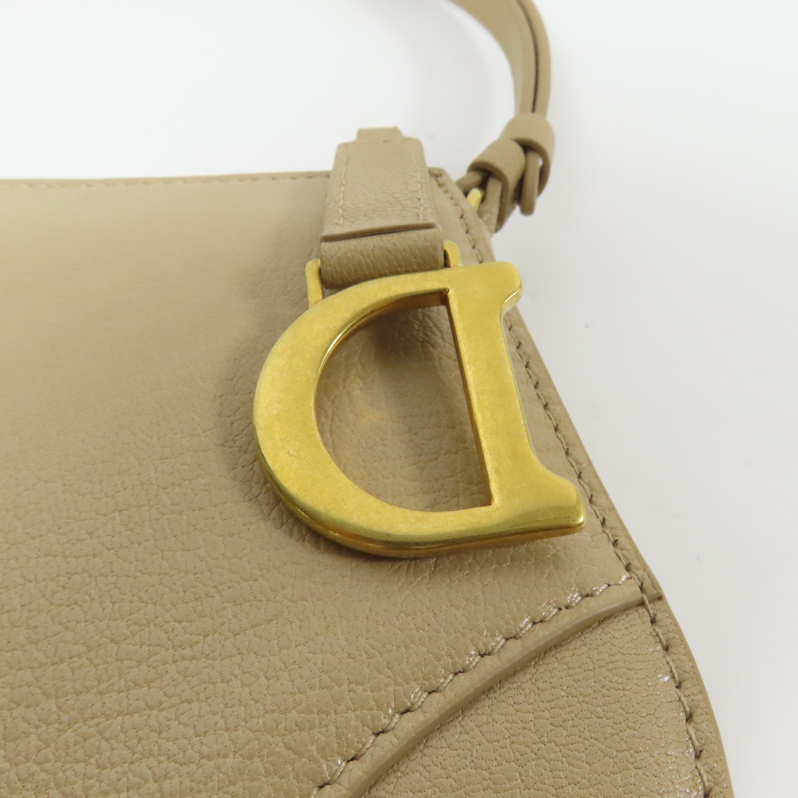 Dior 【激減優惠】山羊皮皮革Saddle Rodeo Poach金扣肩背袋