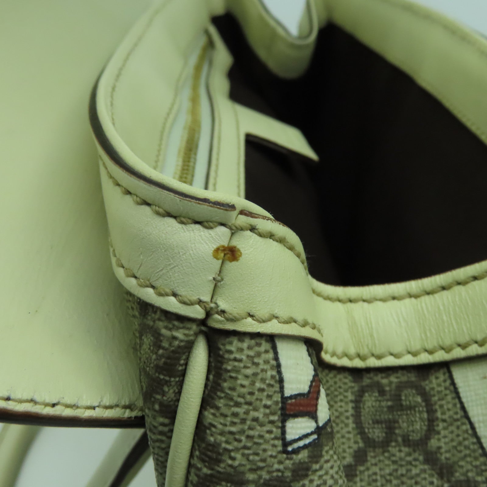 GUCCI 【激減優惠】帆布Treasure銀扣手挽袋米色/啡色
