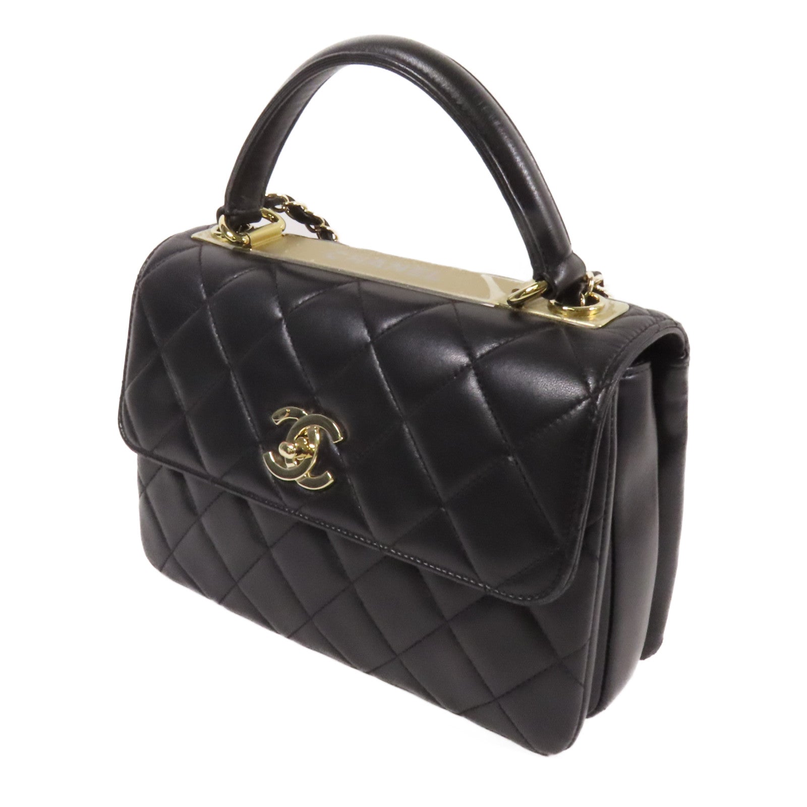 CHANEL 羊皮皮革Trendy CC Small金扣手挽肩背兩用袋