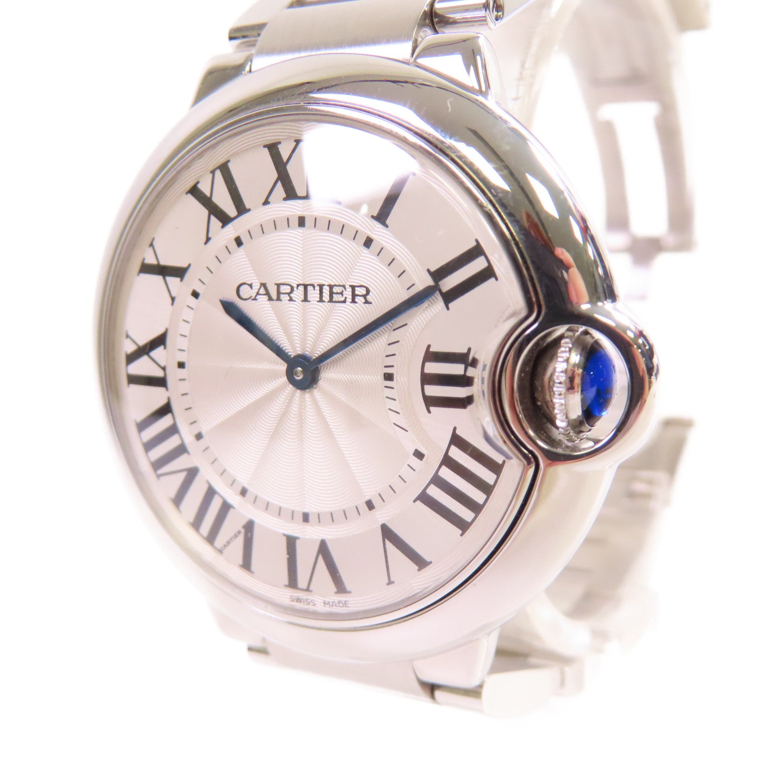 CARTIER Ballon Bleu Watch不鏽鋼石英機芯手錶白色/銀色