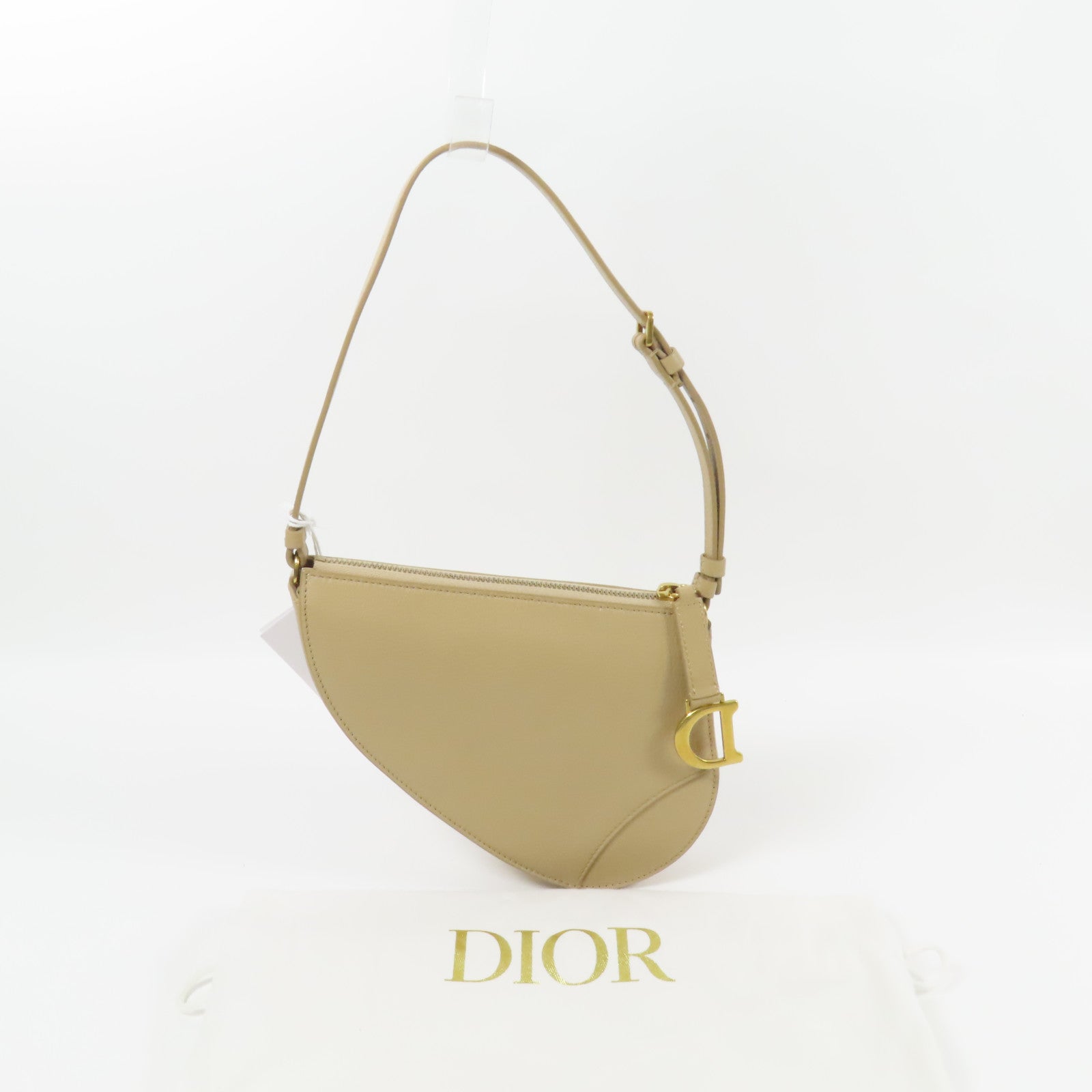 Dior 【激減優惠】山羊皮皮革Saddle Rodeo Poach金扣肩背袋