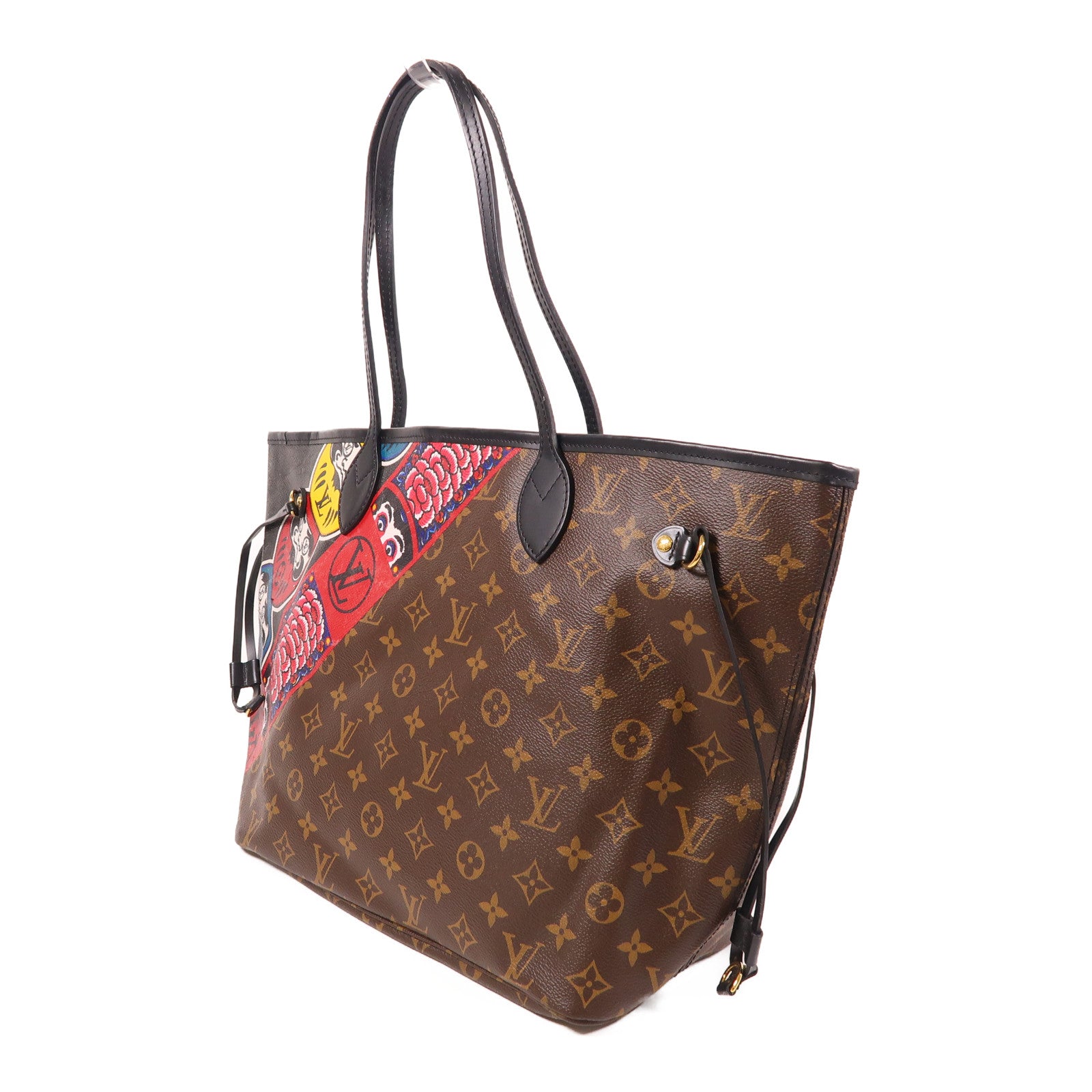 LOUIS VUITTON Monogram Neverfull MM金扣肩背袋