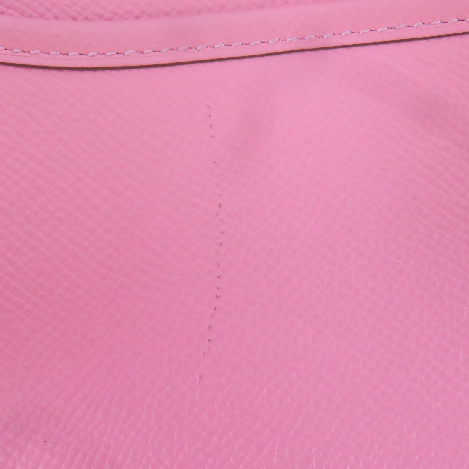 HERMES Epsom皮革Evelyne PM銀扣肩背袋粉紅色