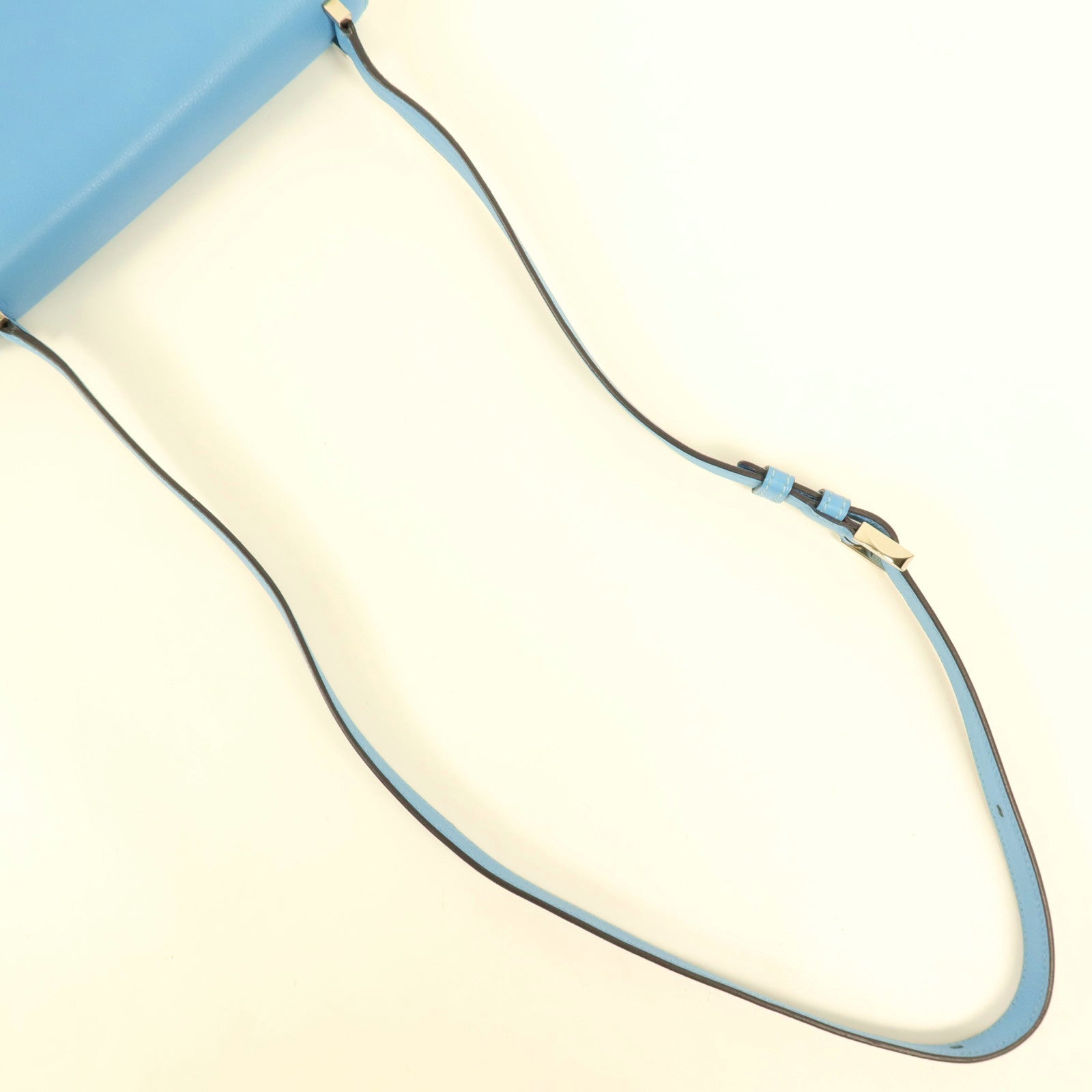 HERMES Evercolor皮革2002銀扣肩背袋Bleu Du Nord