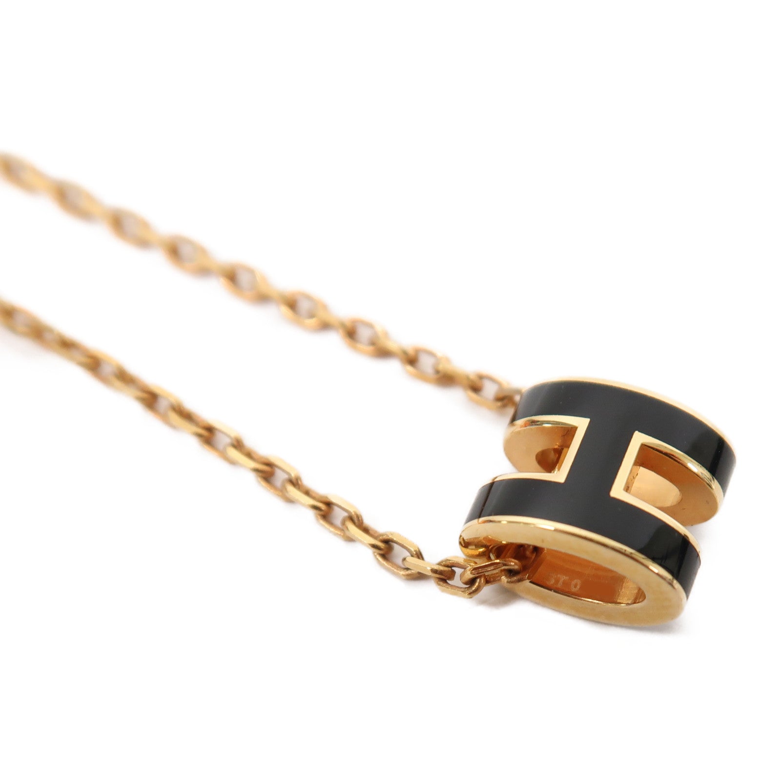 HERMES 【激減優惠】金屬Mini Pop H Necklace項鍊黑色