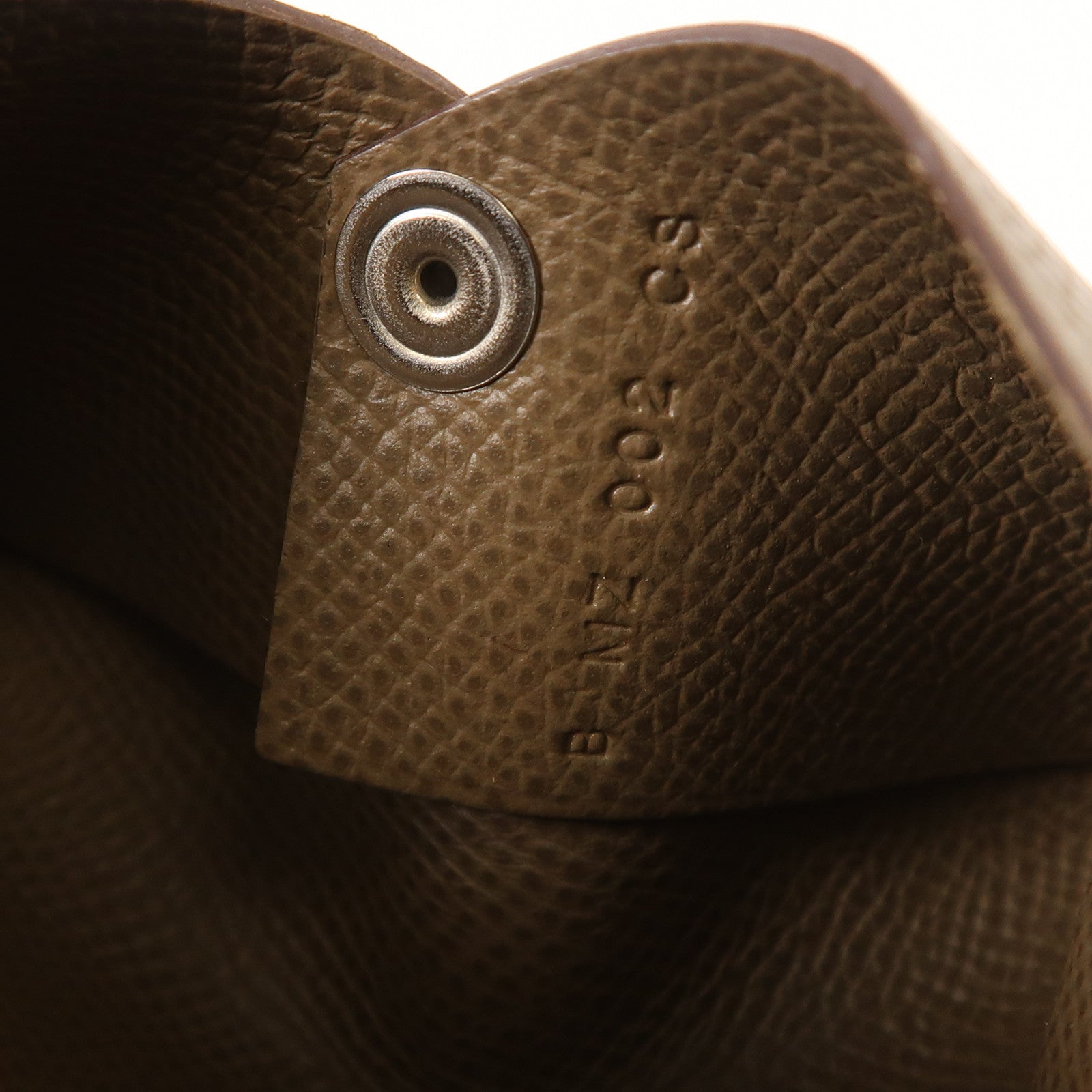 HERMES Epsom皮革Calvi銀扣卡片套Etoupe