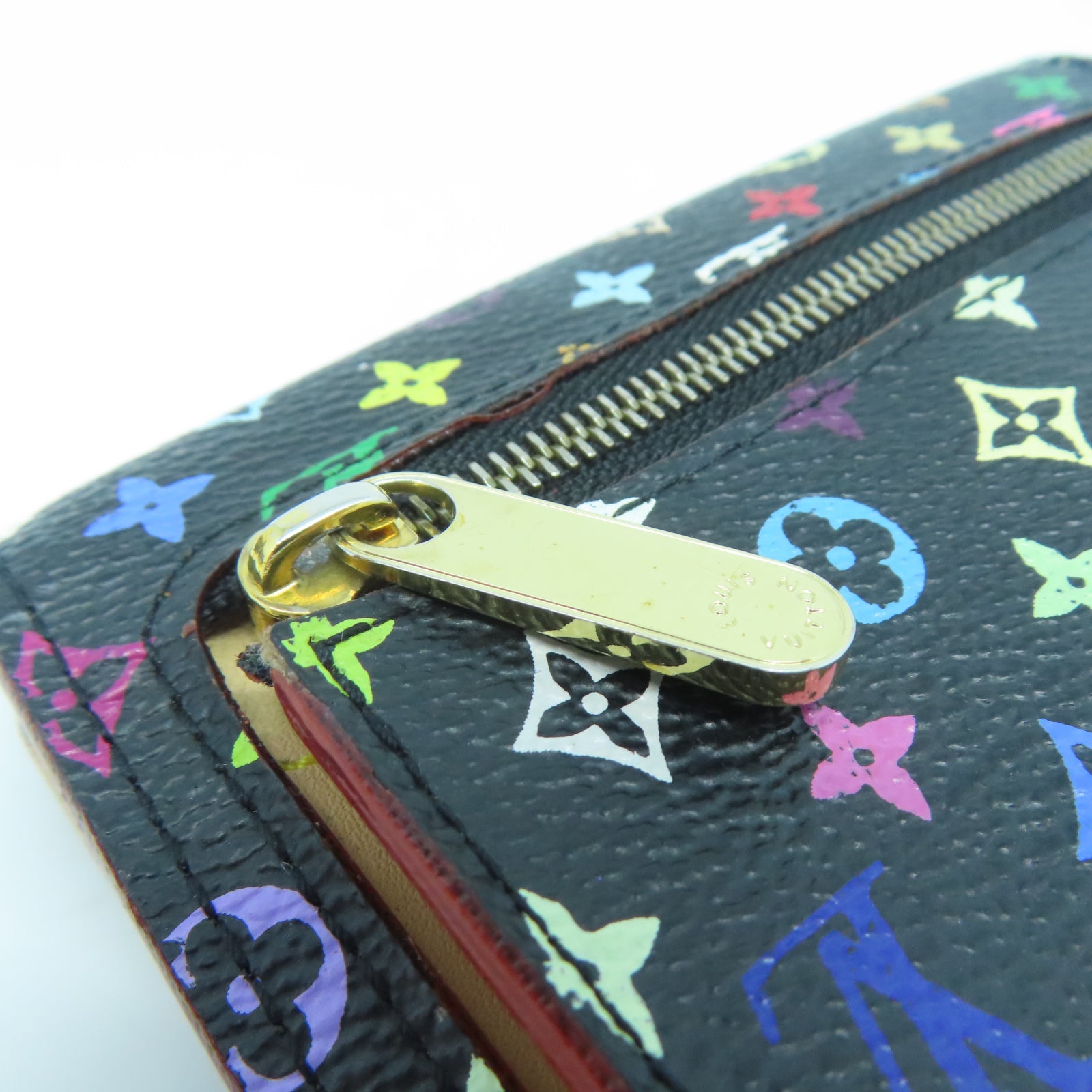 LOUIS VUITTON 【激減優惠】Monogram Multicolore金扣錢包黑色/彩色
