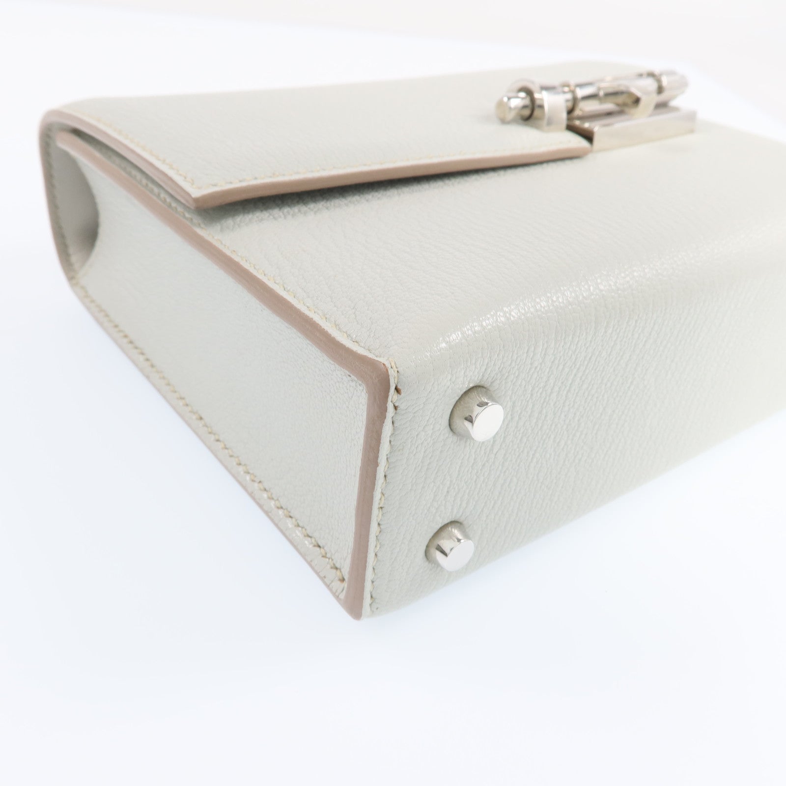 HERMES 【激減優惠】Chevre皮革Mini Verrou銀扣肩背包