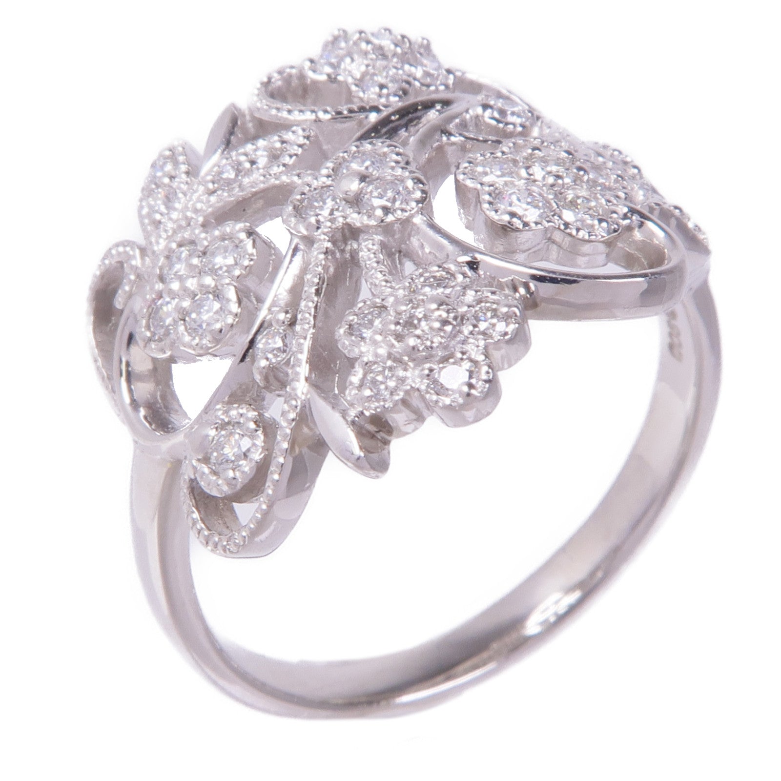 JEWELRY 【激減優惠】PT900鉑金Diamond Ring鑽石戒指US#8.75