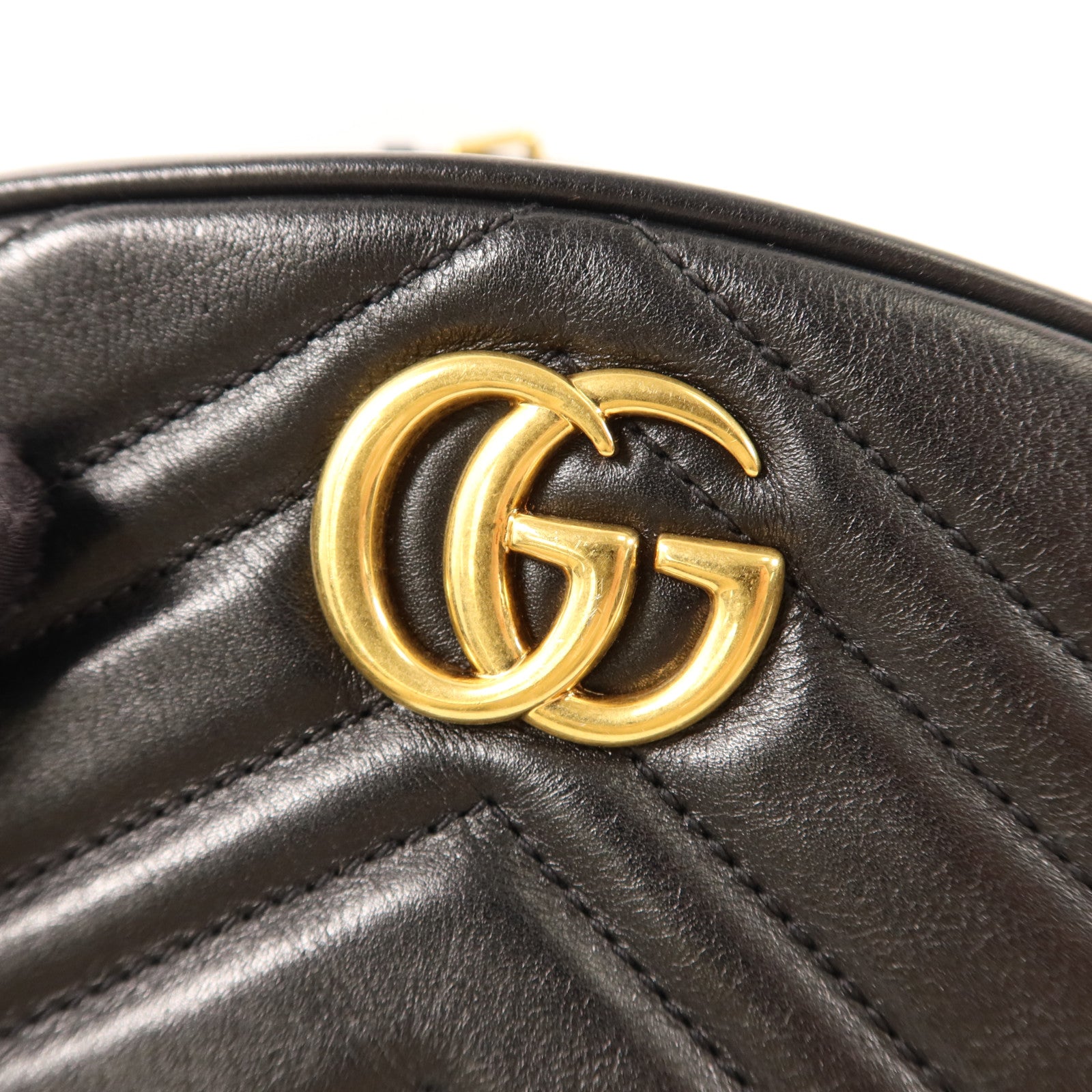 GUCCI 牛皮皮革GG Marmont Belt Bag金扣腰包