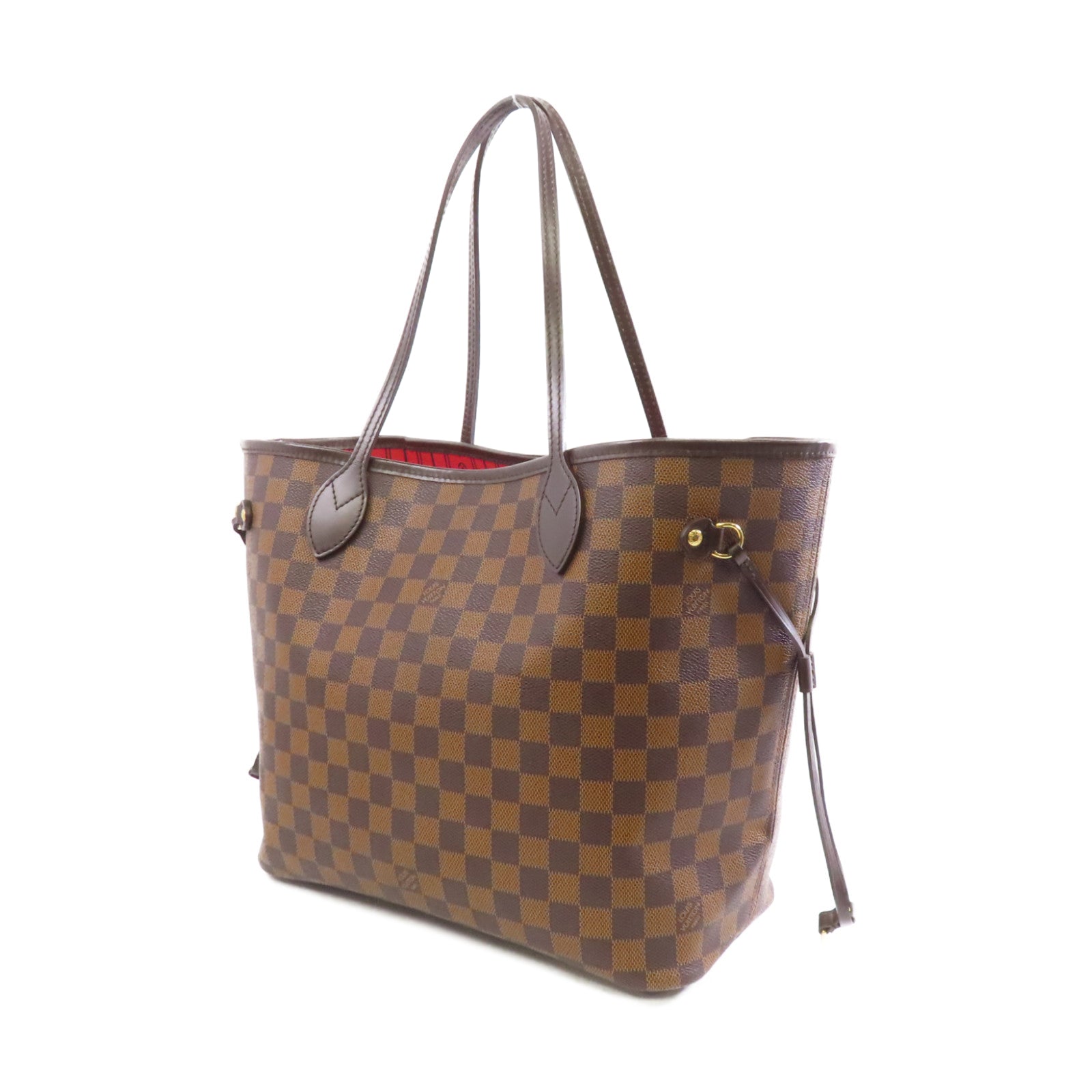 LOUIS VUITTON 【激減優惠】Daimer Neverfull MM金扣肩背袋啡色