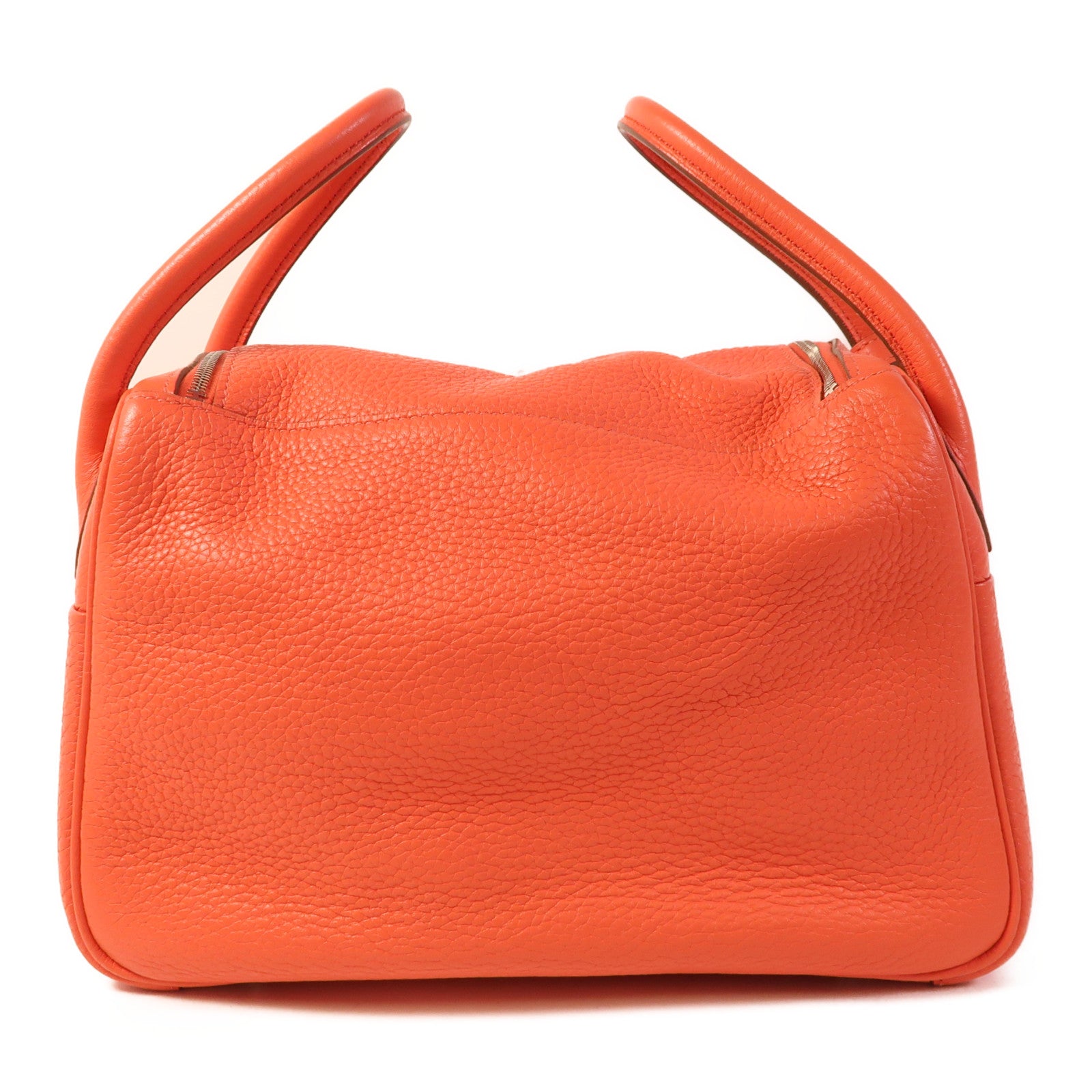 HERMES Clemence皮革Lindy 26銀扣手挽肩背兩用袋Rose Jaipur