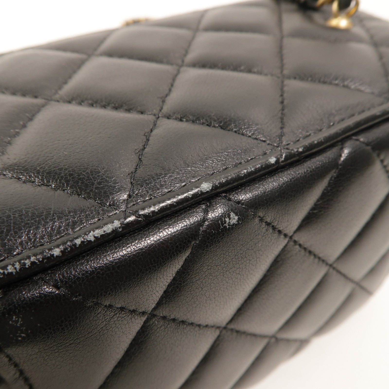 CHANEL 羊皮皮革Vanity Case鏈帶肩背袋
