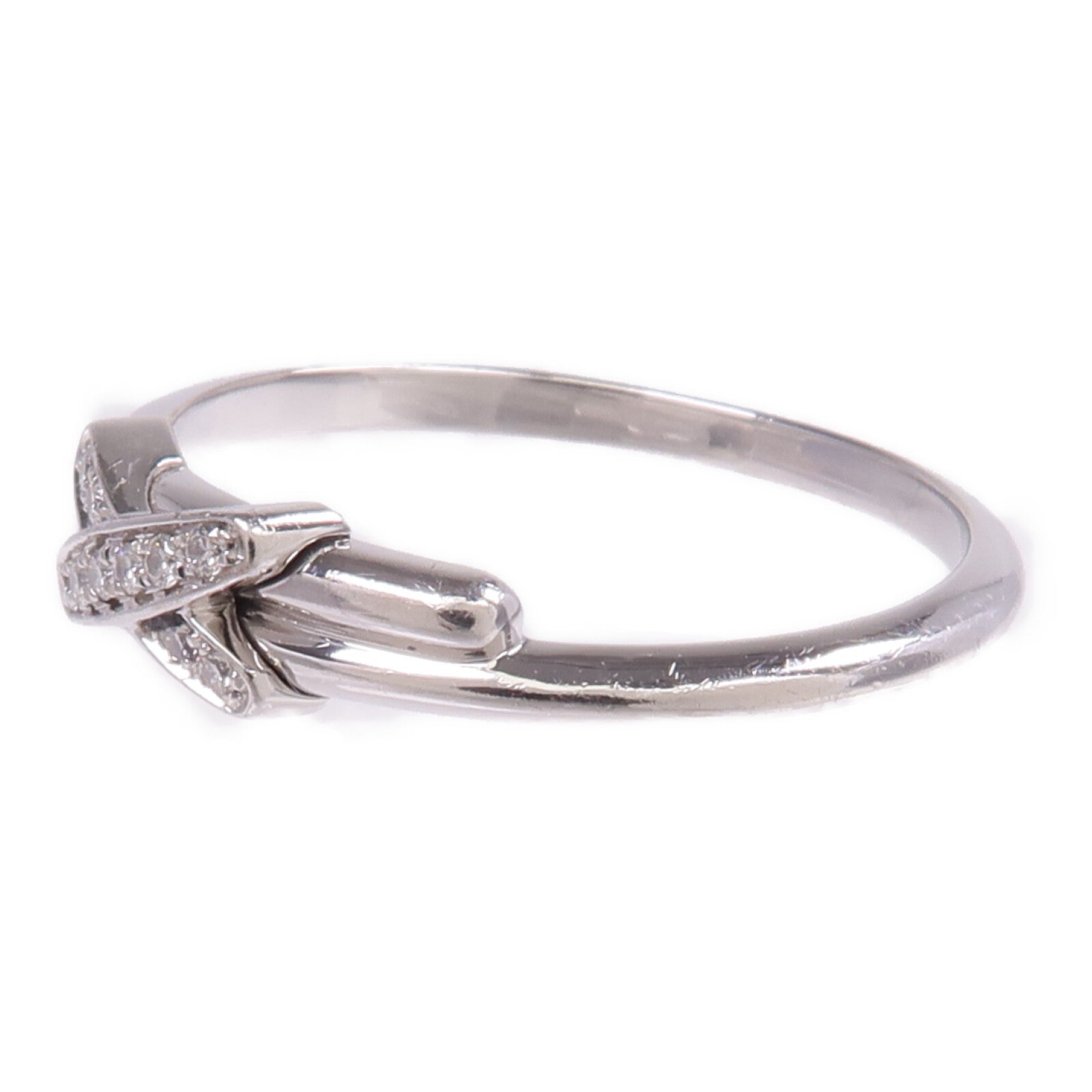 Chaumet 18K白金Jeux de Liens Ring鑽石戒指Chaumet#52/US#6.25