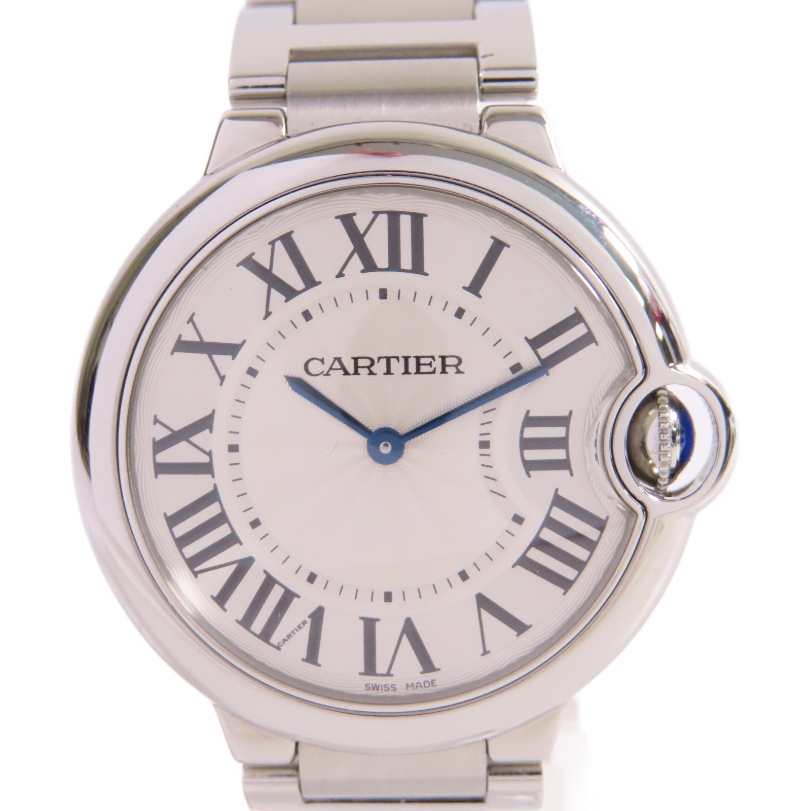 CARTIER Ballon Bleu Watch不鏽鋼石英機芯手錶白色/銀色
