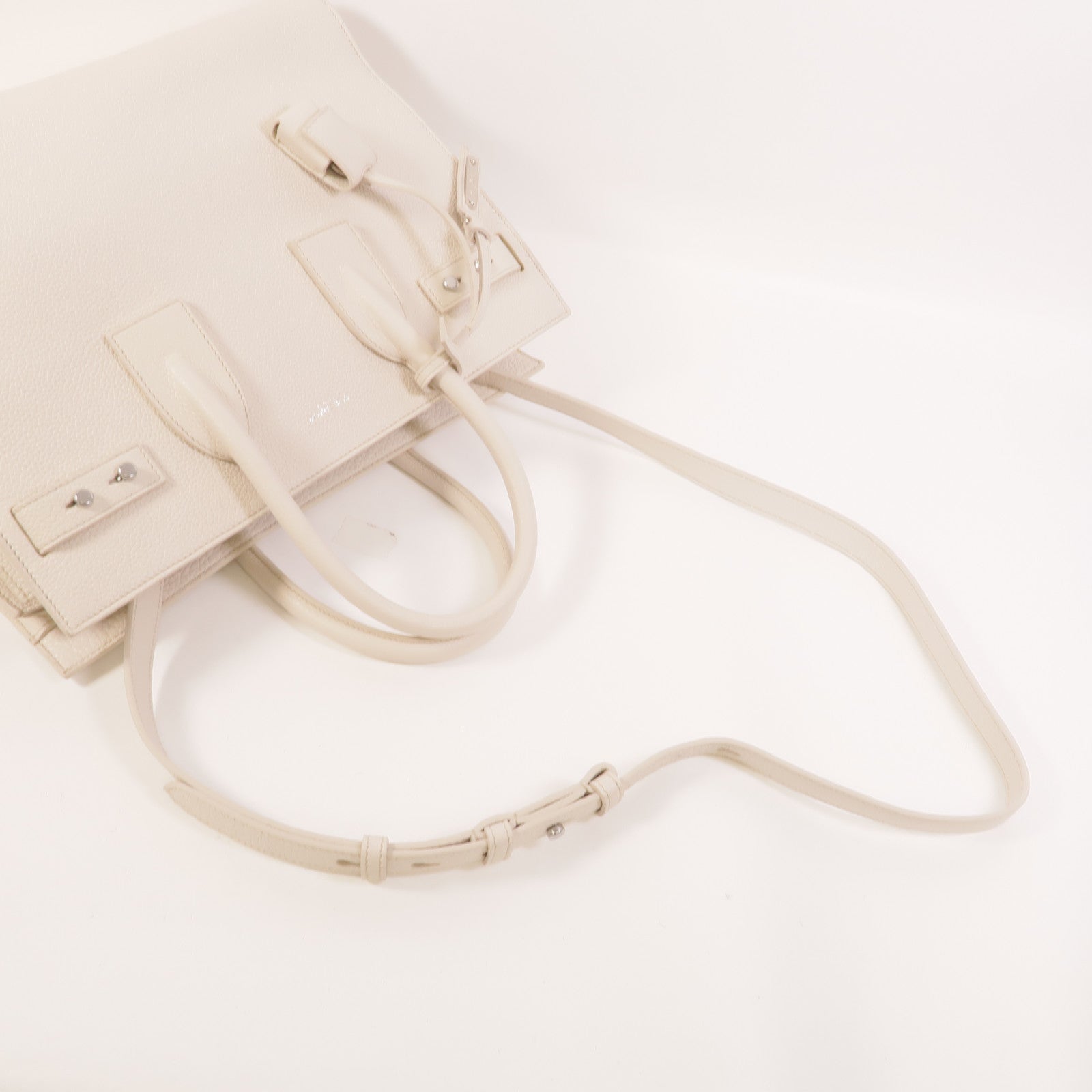 SAINT LAURENT 牛皮皮革Sac De Jour Souple手挽肩背兩用袋