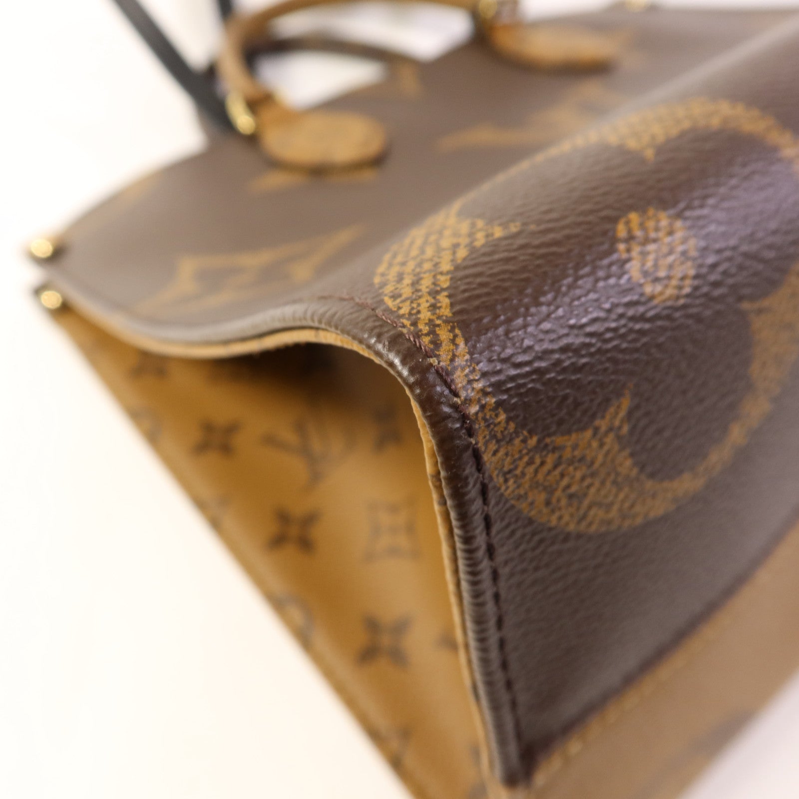 LOUIS VUITTON Monogram Giant On The Go MM金扣手挽肩背兩用袋