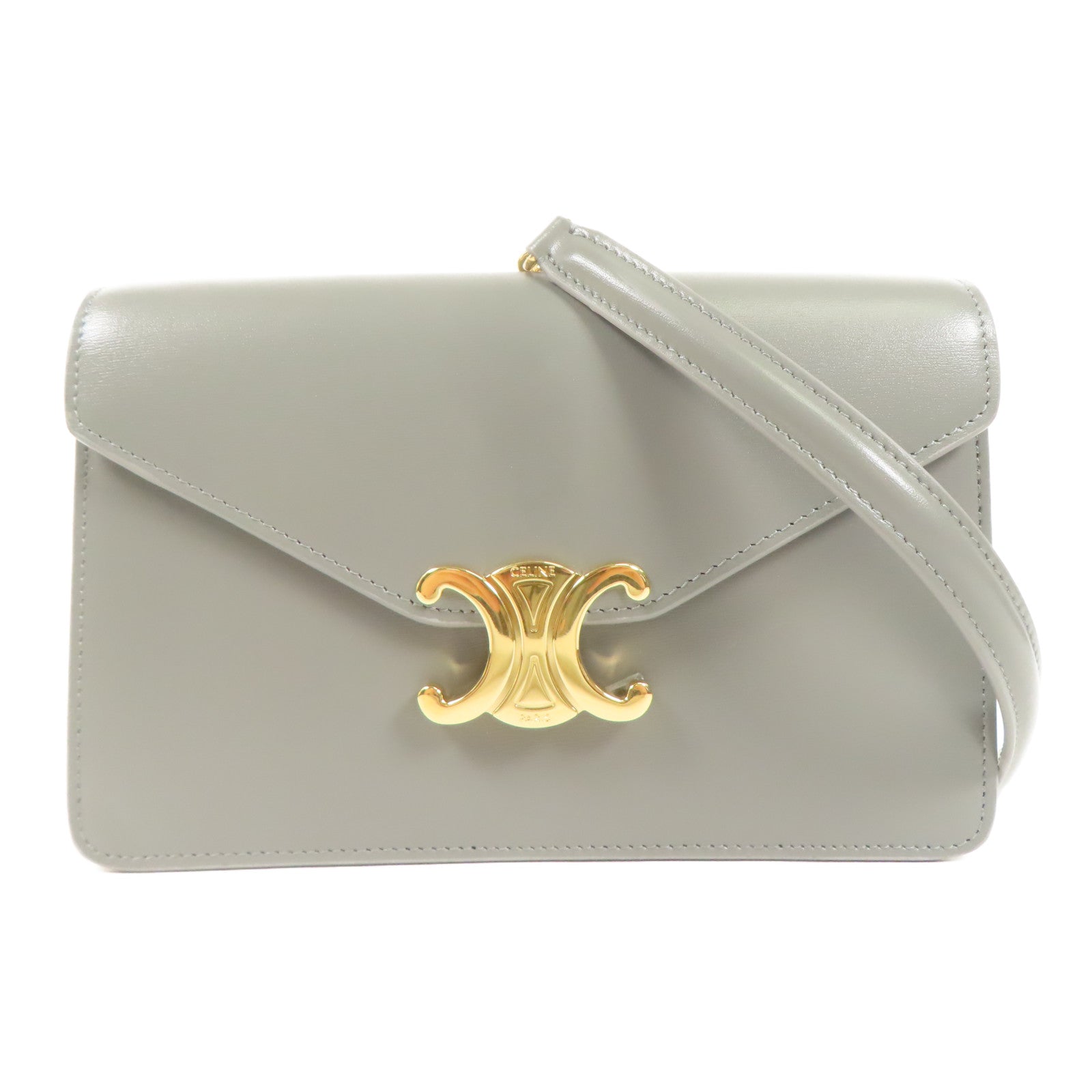 CELINE 【激減優惠】牛皮皮革WOC Margo金扣鏈帶肩背袋