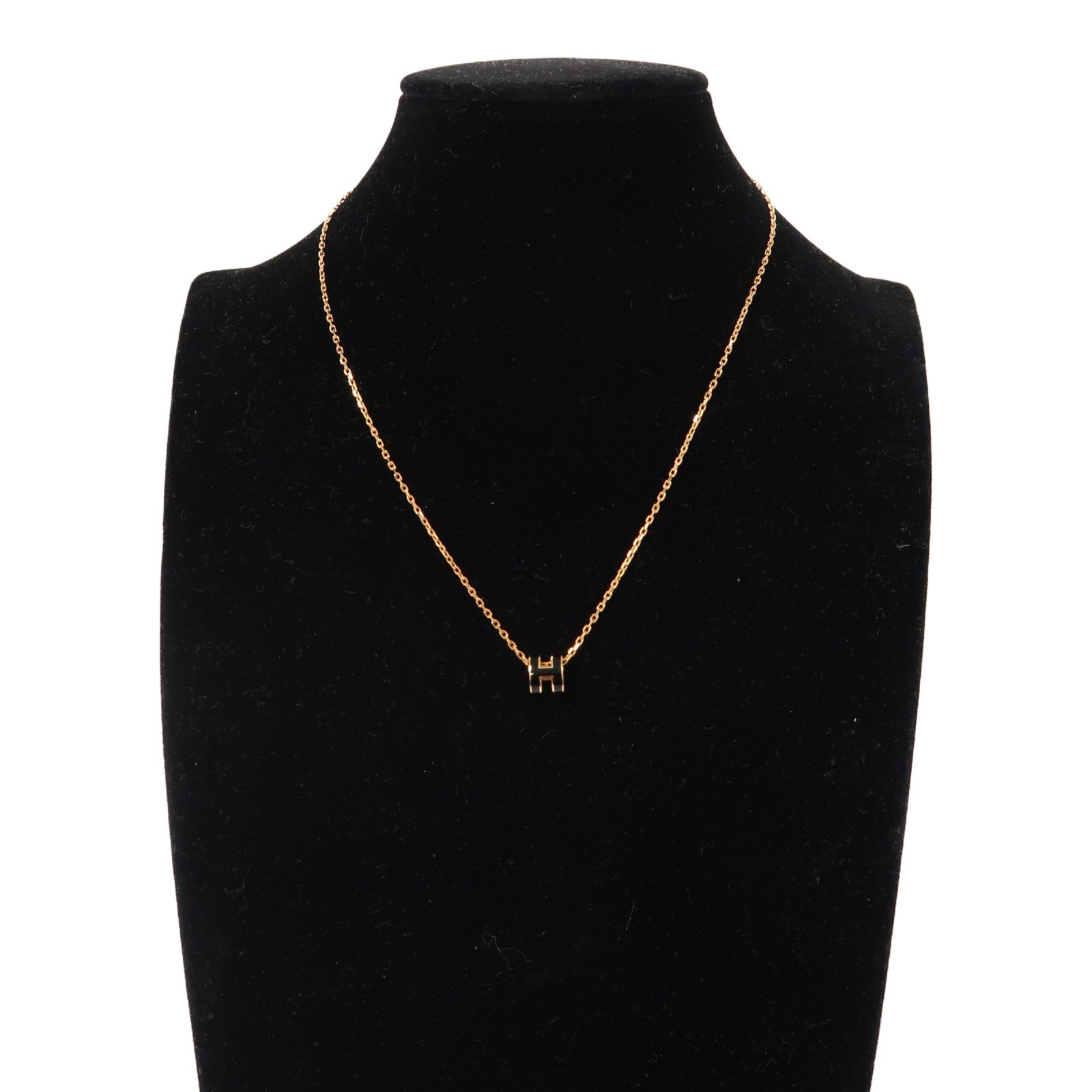 HERMES 【激減優惠】金屬Mini Pop H Necklace項鍊黑色