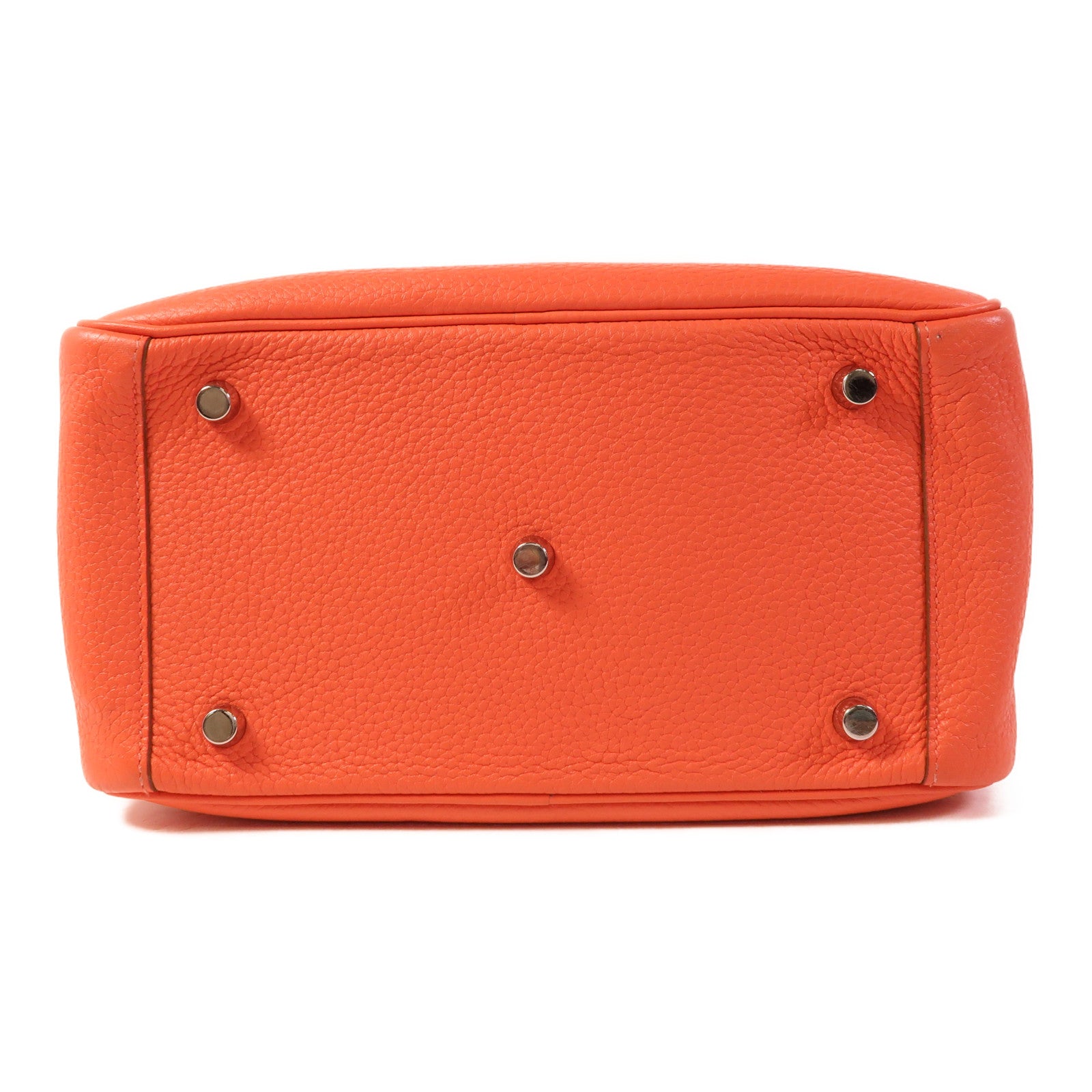 HERMES Clemence皮革Lindy 26銀扣手挽肩背兩用袋Rose Jaipur