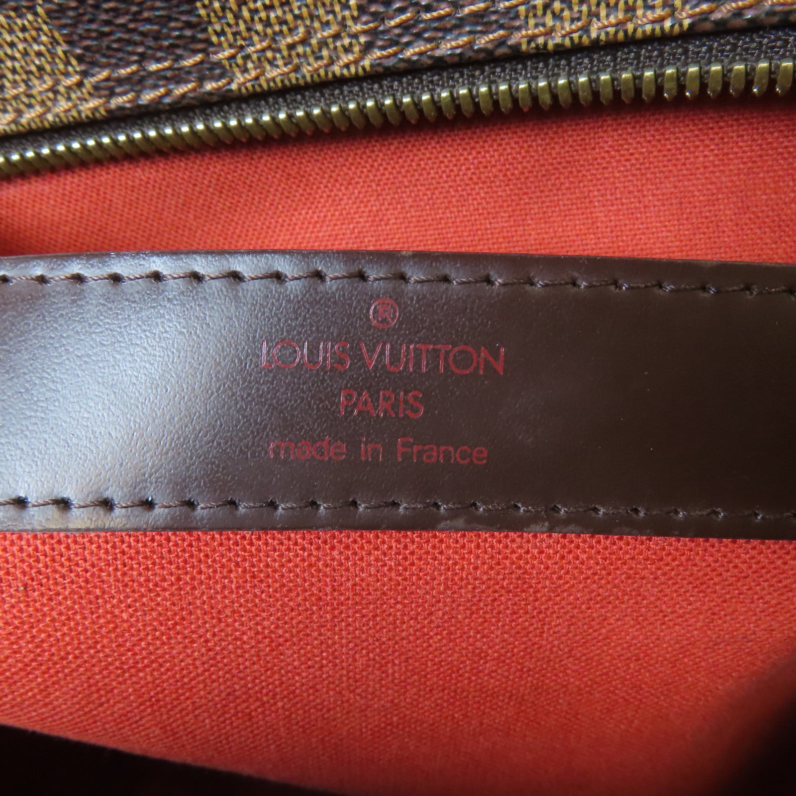 LOUIS VUITTON Damier Naviglio金扣肩背袋啡色