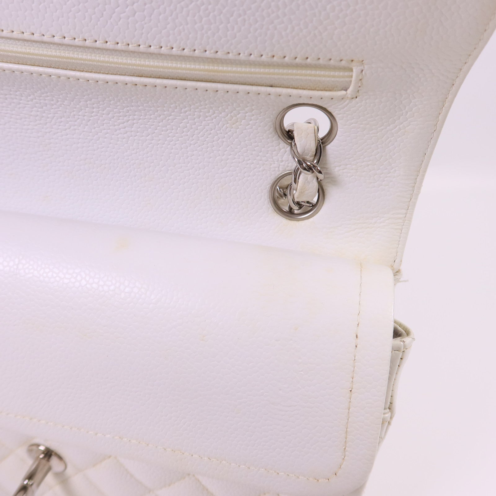 CHANEL 牛皮皮革Classic 25銀扣鏈帶肩背袋