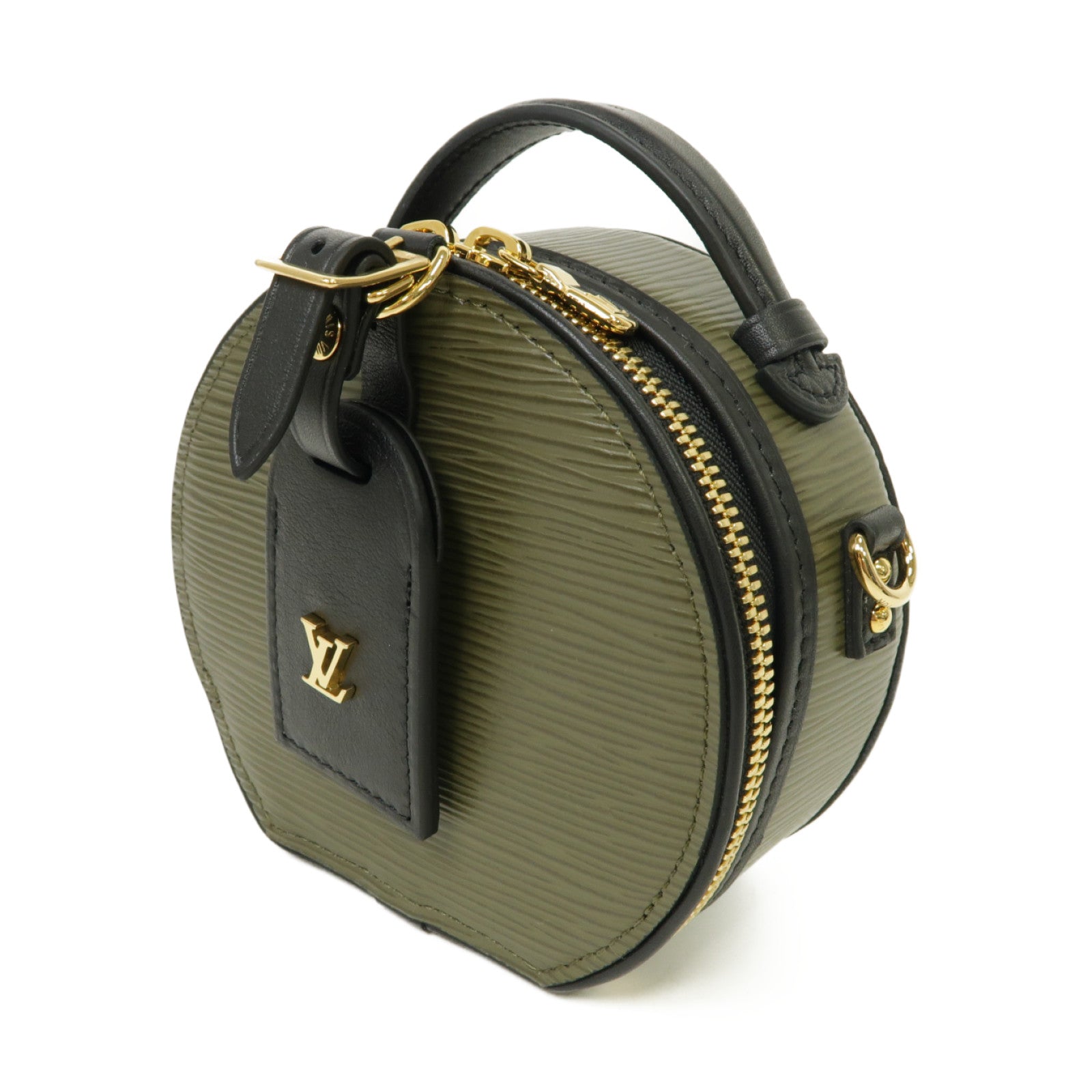 LOUIS VUITTON 【激減優惠】Epi Boite Chapeau金扣肩背袋深綠色/黑色