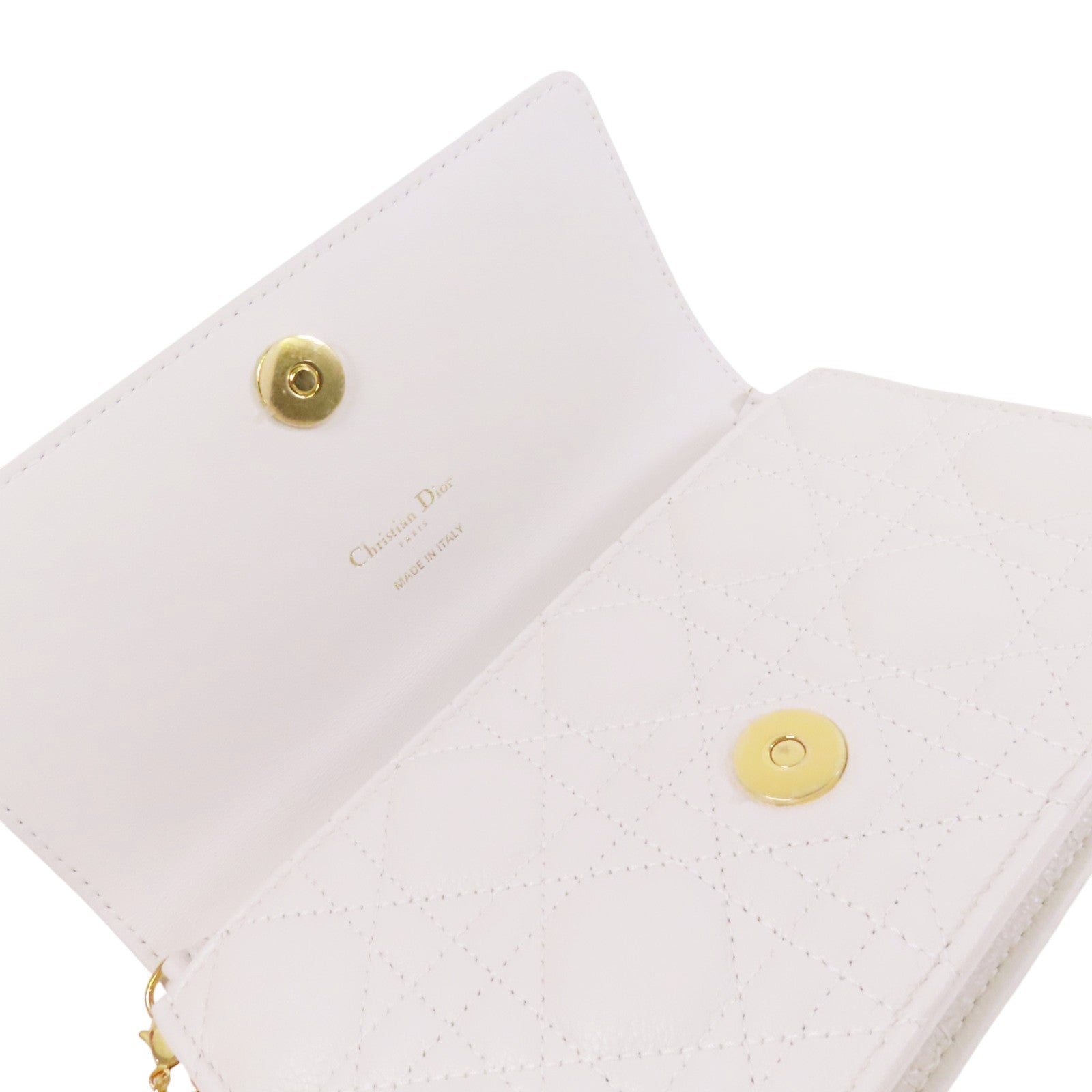 Dior 【激減優惠】牛皮皮革Caro Pouch金扣鏈帶肩背袋