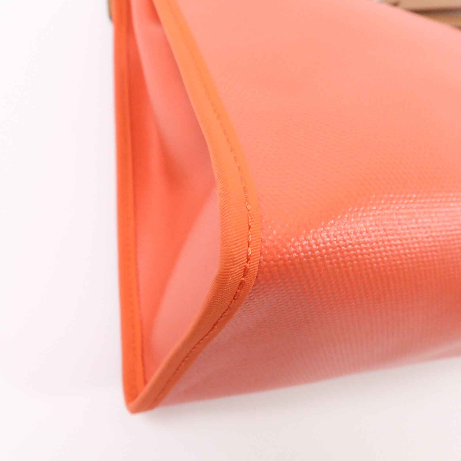 HERMES 帆布Herbag PM手挽肩背兩用袋Orange Mecano/Beige
