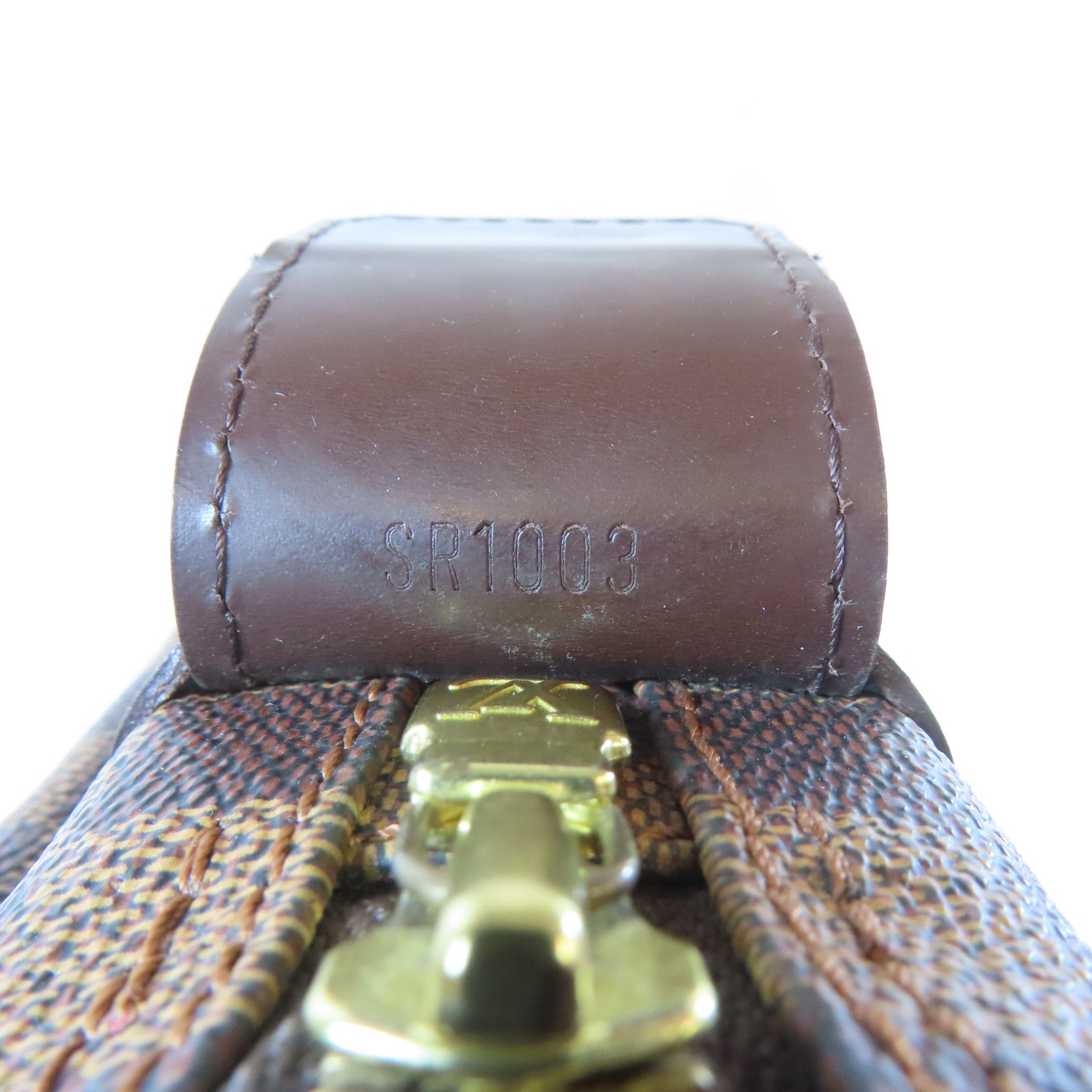 LOUIS VUITTON Damier Naviglio金扣肩背袋啡色
