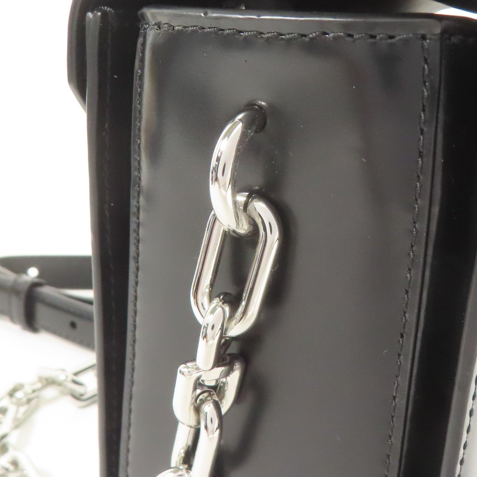 SELECTION 【激減優惠】牛皮皮革Shoulder Bag銀扣鏈帶肩背袋