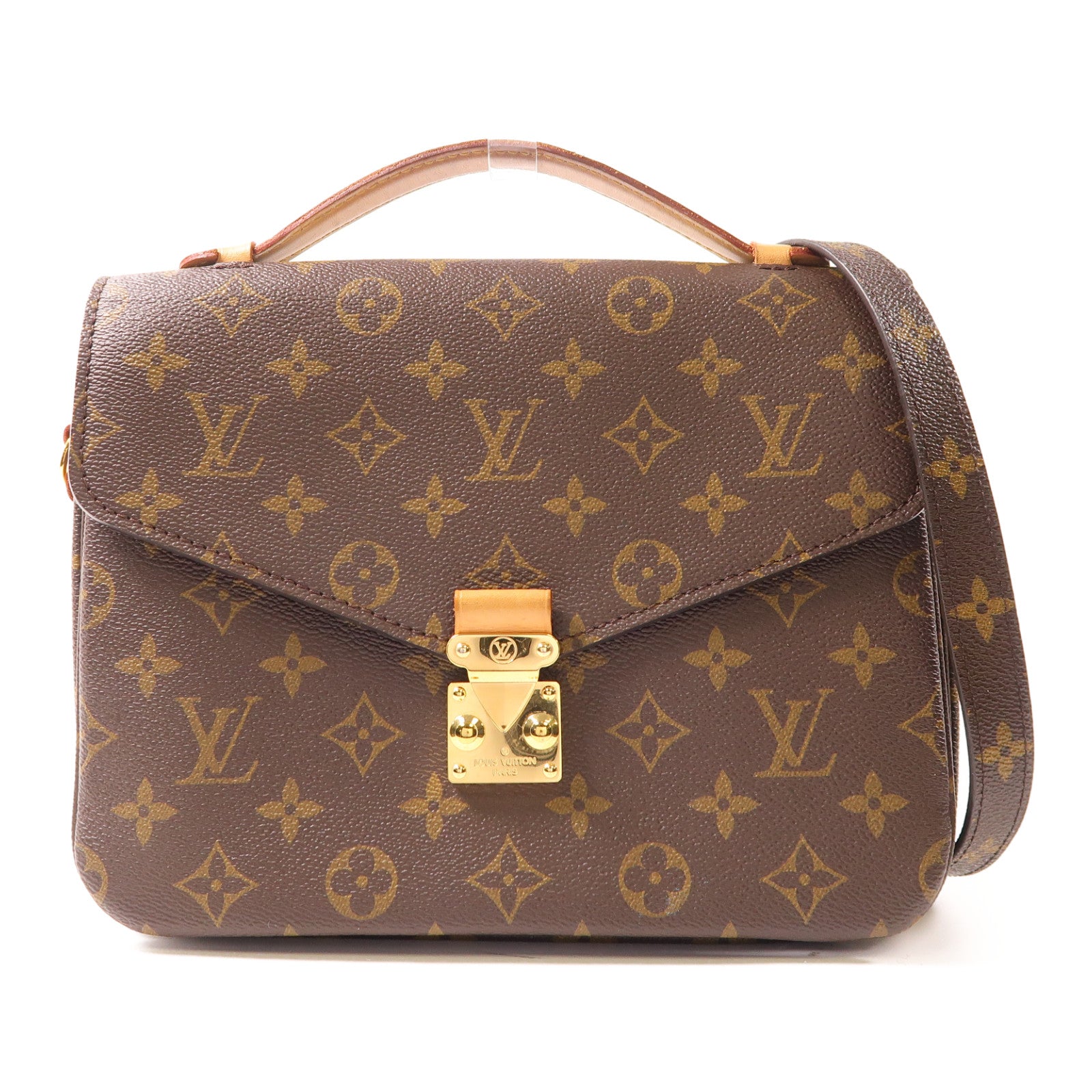 LOUIS VUITTON Monogram Pochette Metis金扣手挽肩背兩用袋啡色