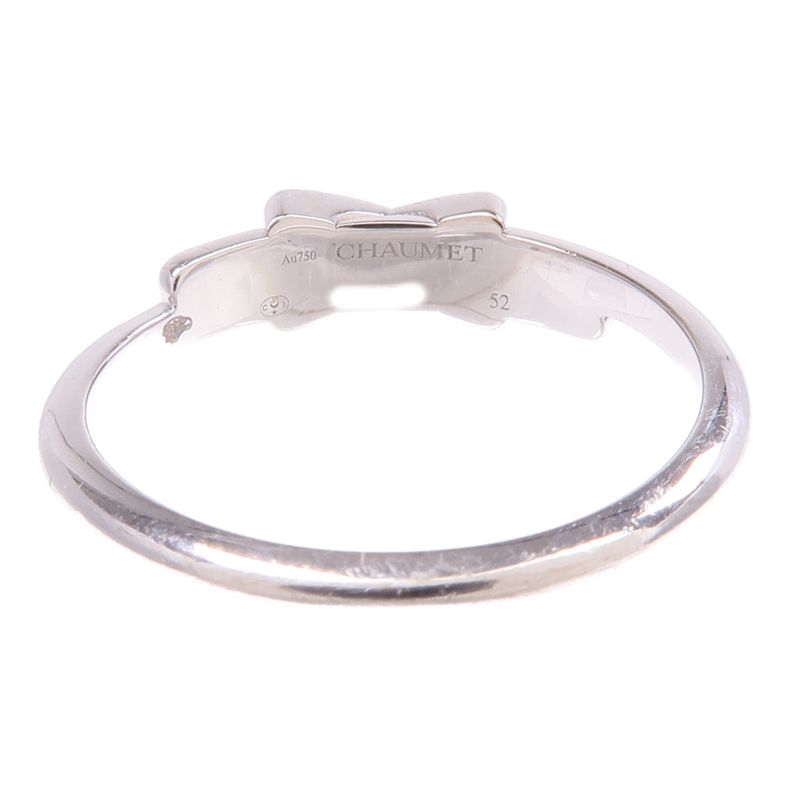 Chaumet 18K白金Jeux de Liens Ring鑽石戒指Chaumet#52/US#6.25