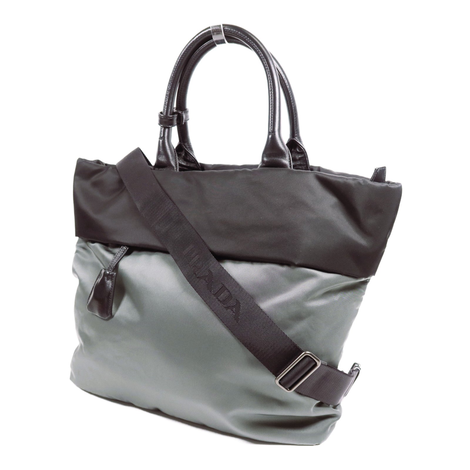 PRADA 尼龍2 Way Shoulder Bag銀扣手挽肩背兩用袋