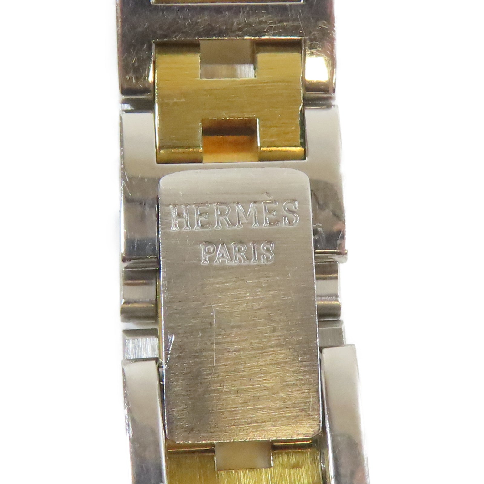 HERMES Clipper Watch不鏽鋼手錶石英機芯白色