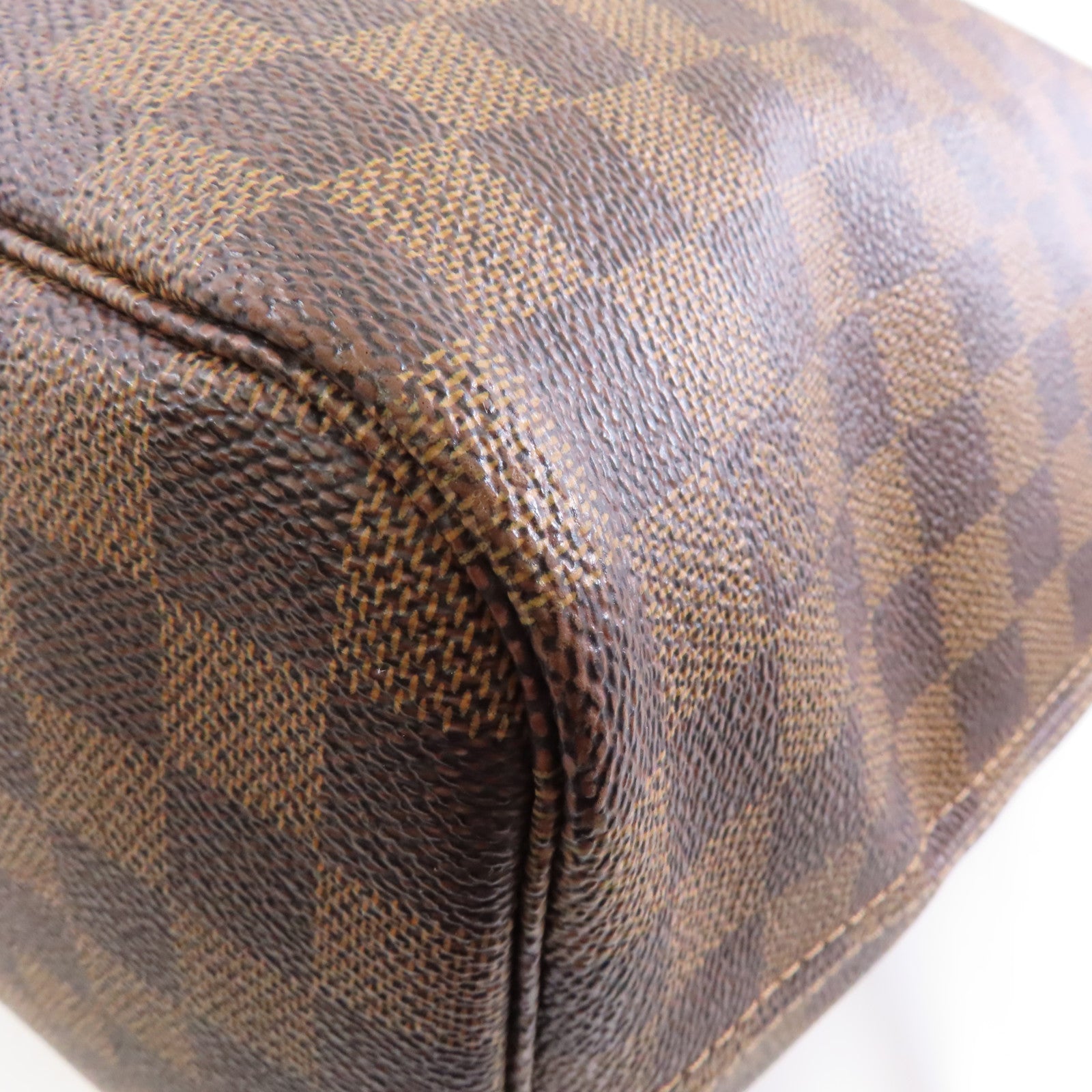 LOUIS VUITTON 【激減優惠】Daimer Neverfull MM金扣肩背袋啡色