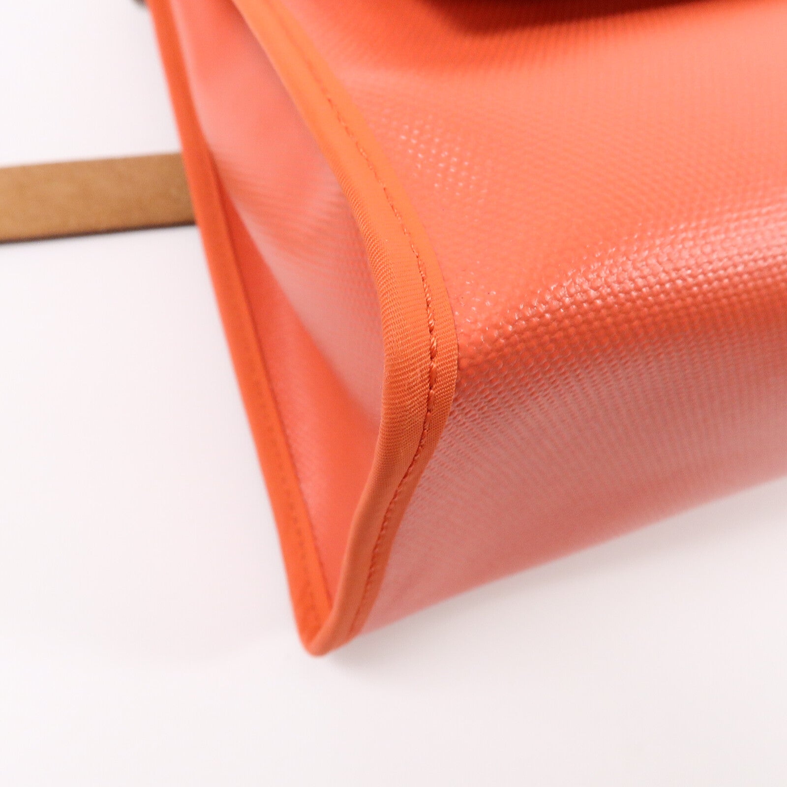 HERMES 帆布Herbag PM手挽肩背兩用袋Orange Mecano/Beige