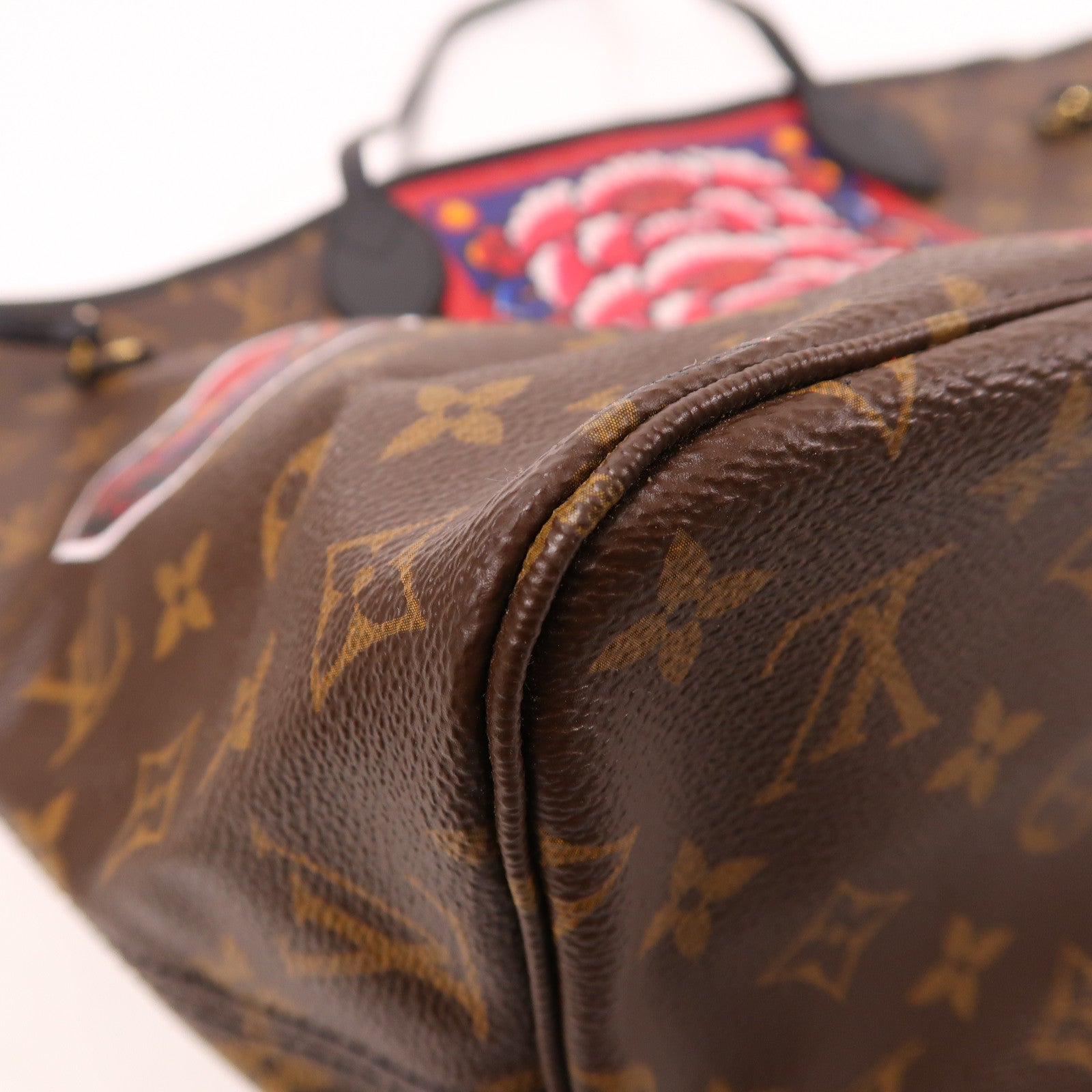 LOUIS VUITTON Monogram Neverfull MM金扣肩背袋