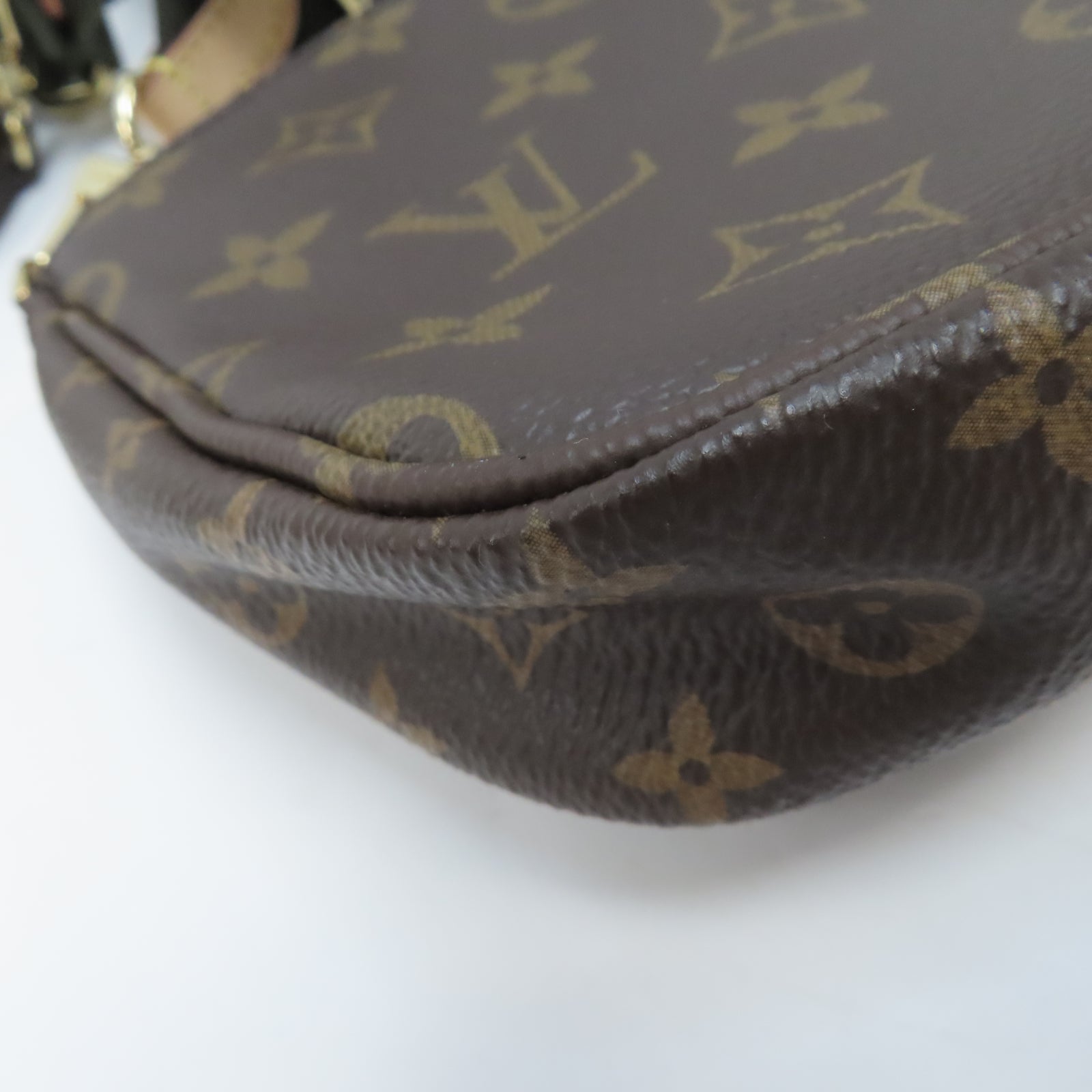 LOUIS VUITTON 【激減優惠】Monogram Multi Pochette金扣肩背袋啡色