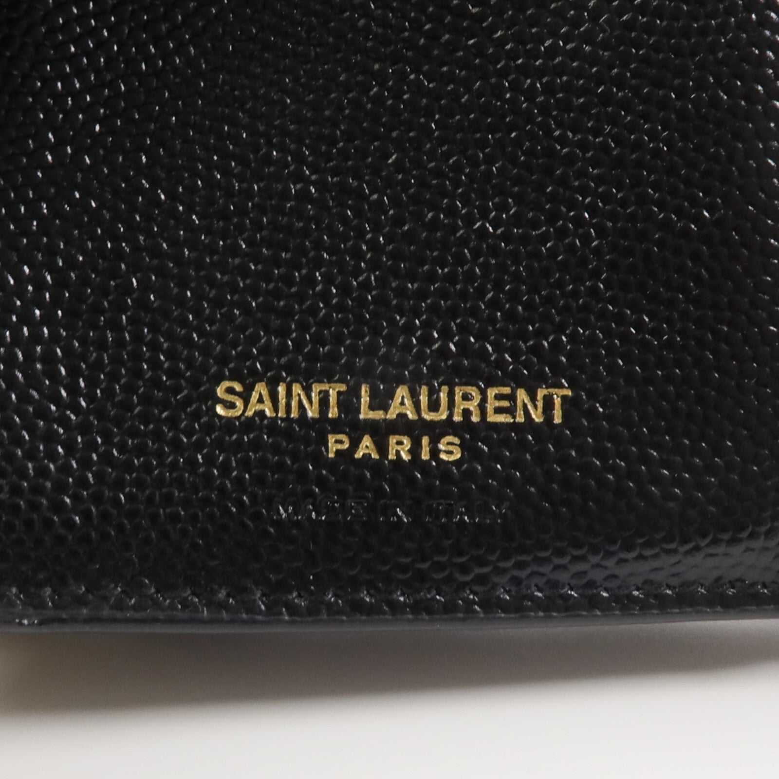 SAINT LAURENT 牛皮皮革Cassandre Matelasse Tri-Fold Compact錢包