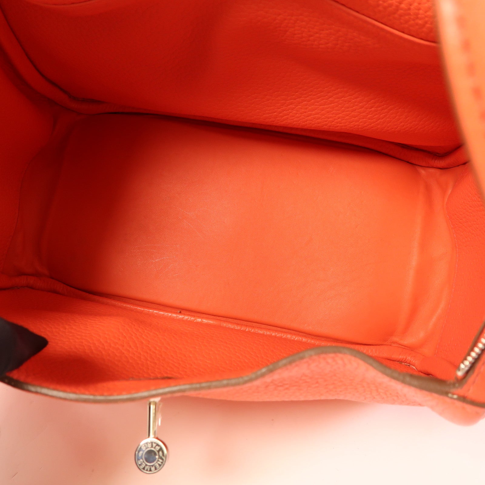 HERMES Clemence皮革Lindy 26銀扣手挽肩背兩用袋Rose Jaipur