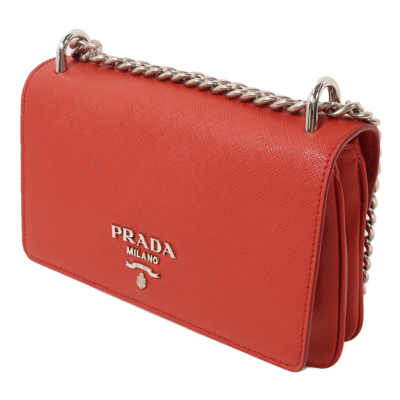 PRADA 牛皮皮革Chain Shoulder Bag鏈帶肩背袋